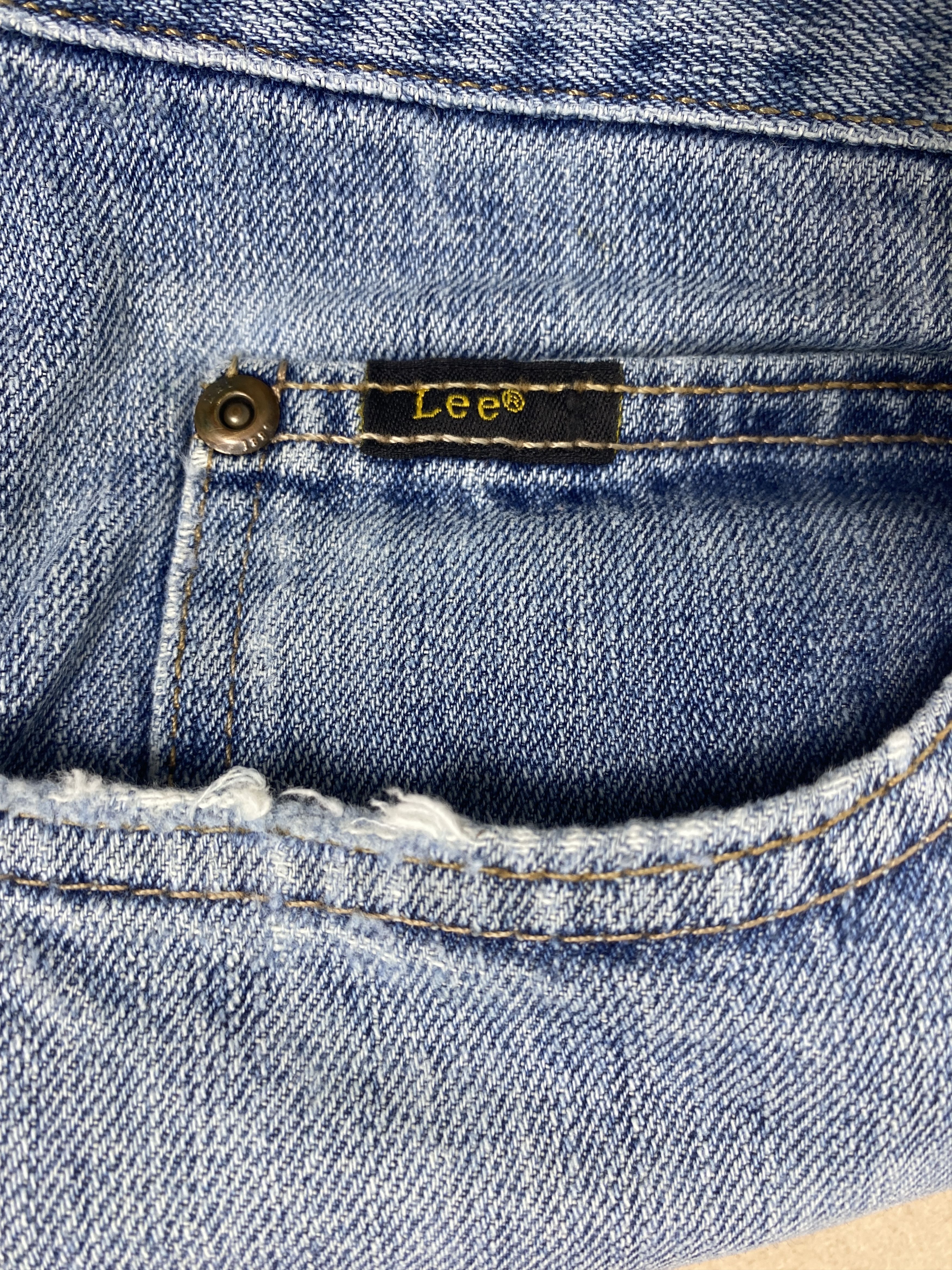 Lee Vintage Lee Straight Cut Faded Mid Wash Jeans Size US 32 / EU 48 - 10 Thumbnail