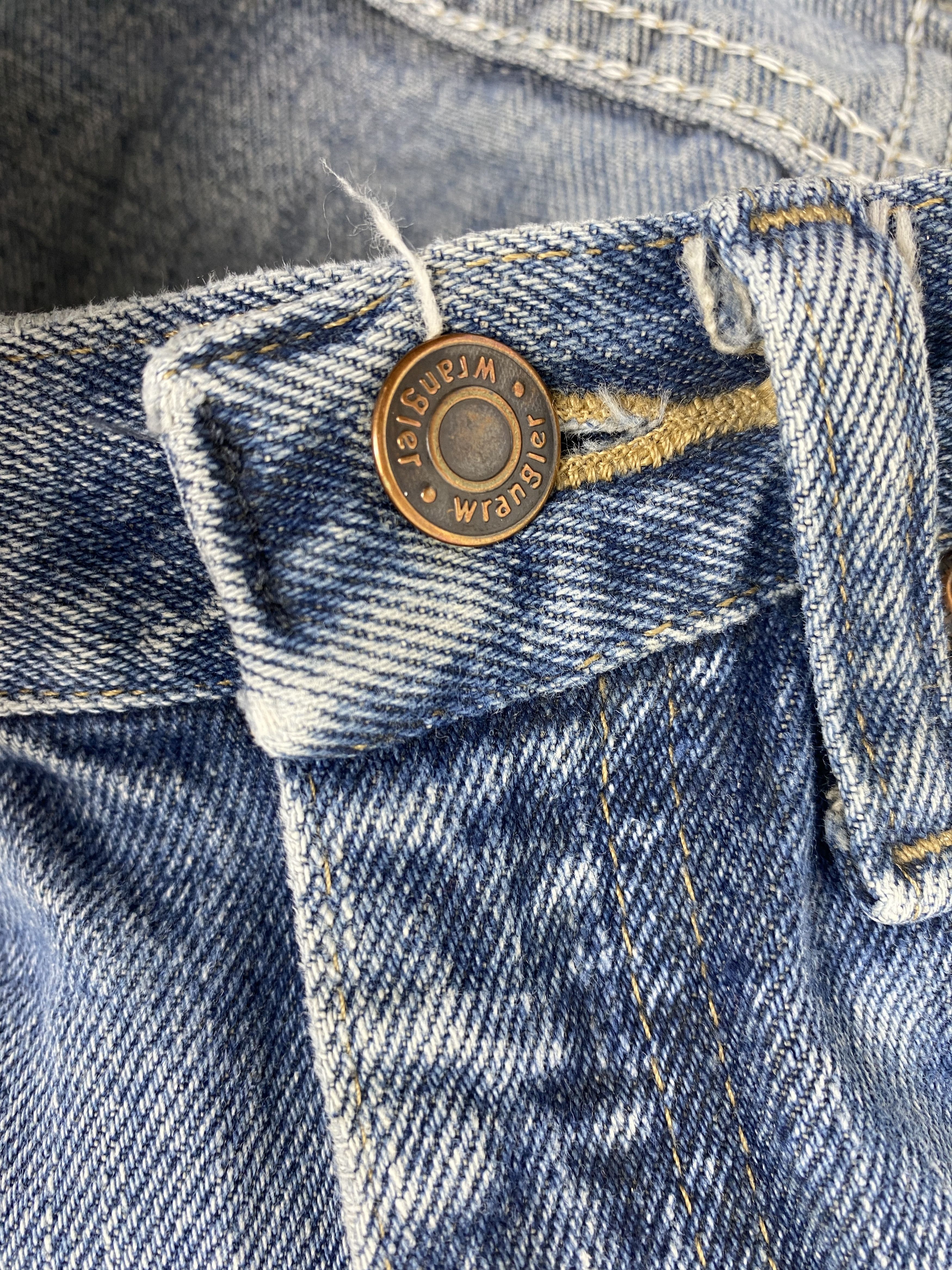 Vintage × Wrangler Vintage Wrangler Distressed Faded StraightCut Mid Wash Jeans Size US 31 - 12 Thumbnail