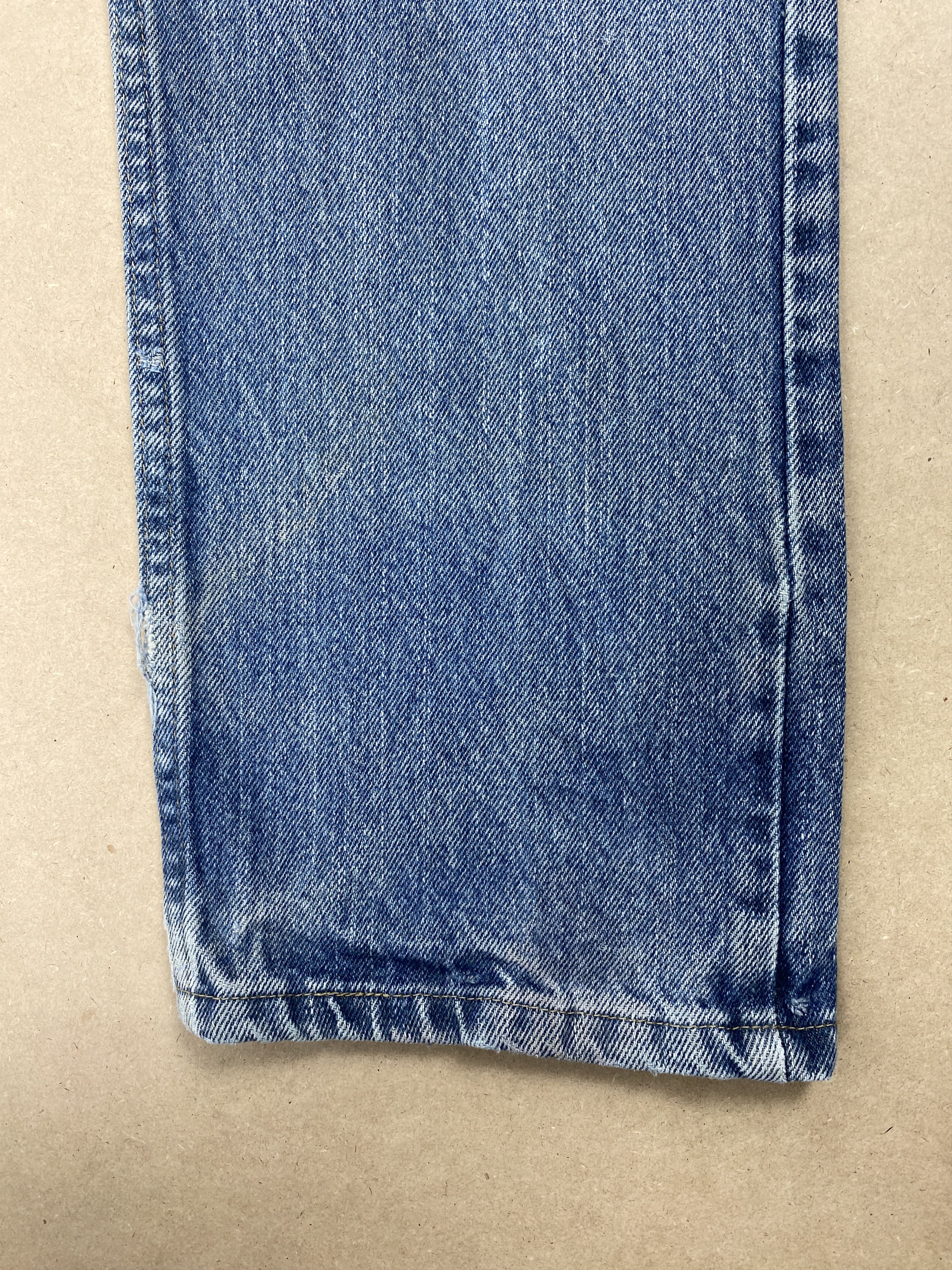 Vintage × Wrangler Vintage Wrangler Distressed Faded StraightCut Mid Wash Jeans Size US 31 - 4 Thumbnail
