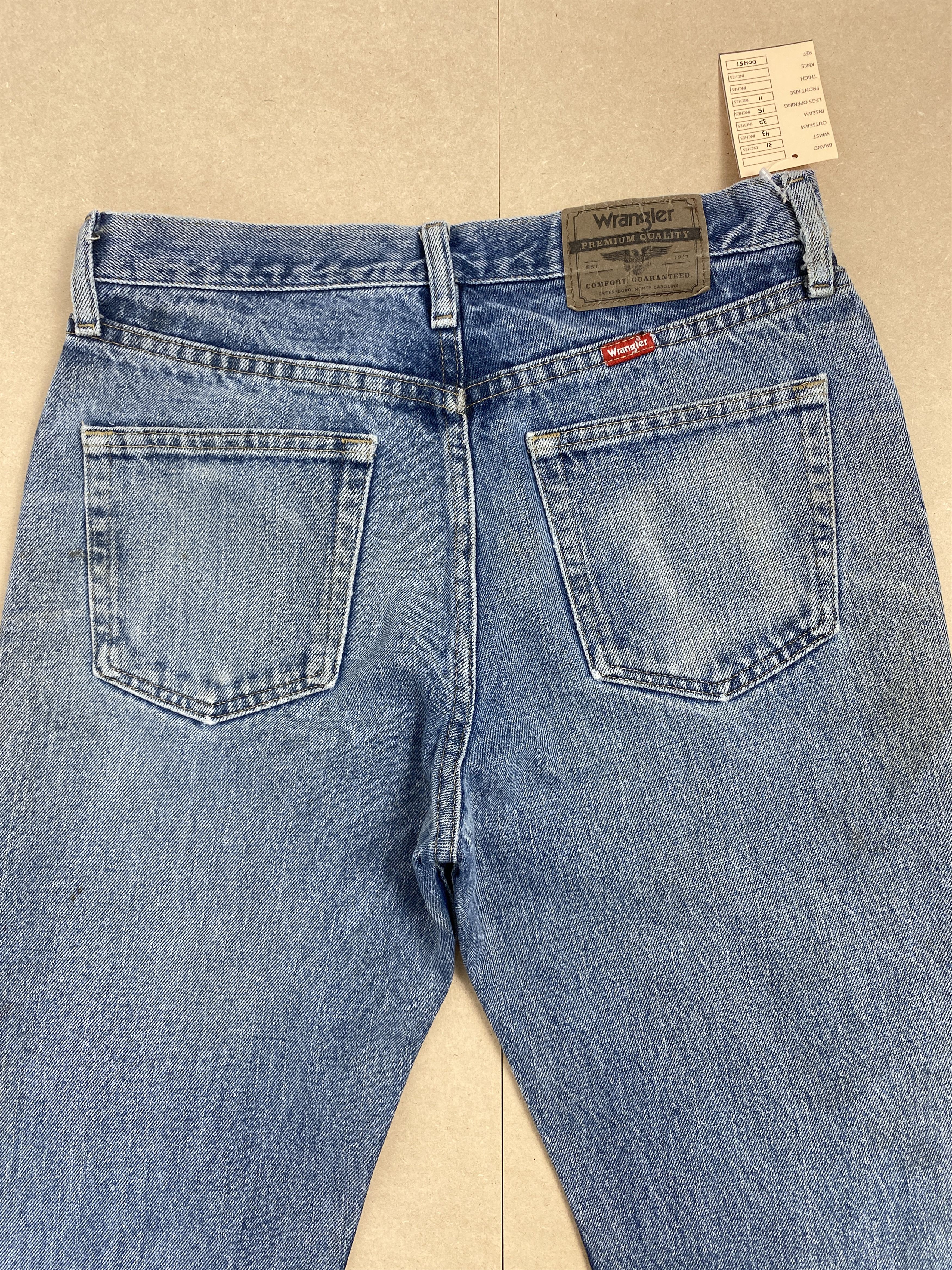 Vintage × Wrangler Vintage Wrangler Distressed Faded StraightCut Mid Wash Jeans Size US 31 - 7 Thumbnail