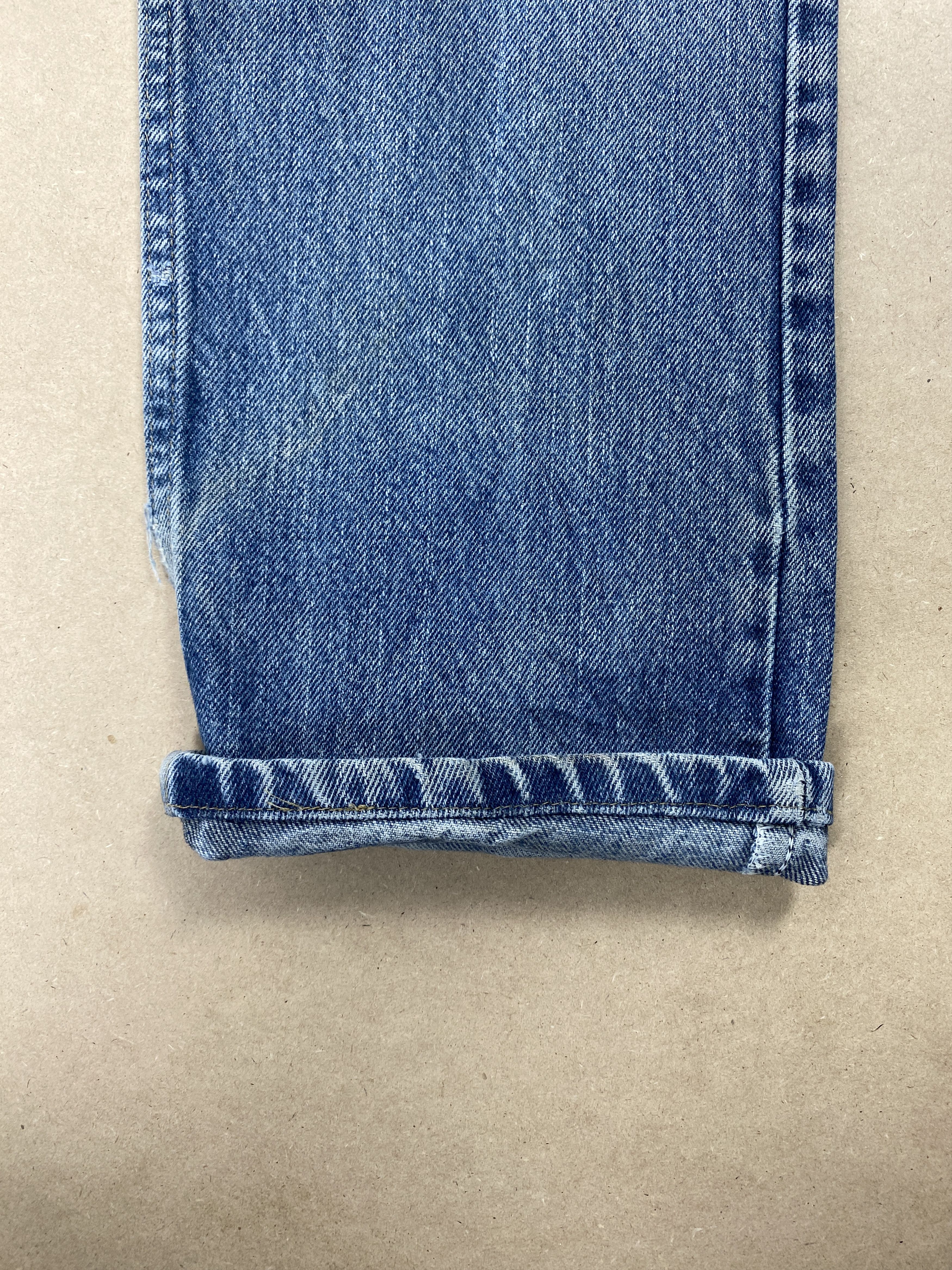 Vintage × Wrangler Vintage Wrangler Distressed Faded StraightCut Mid Wash Jeans Size US 31 - 5 Thumbnail