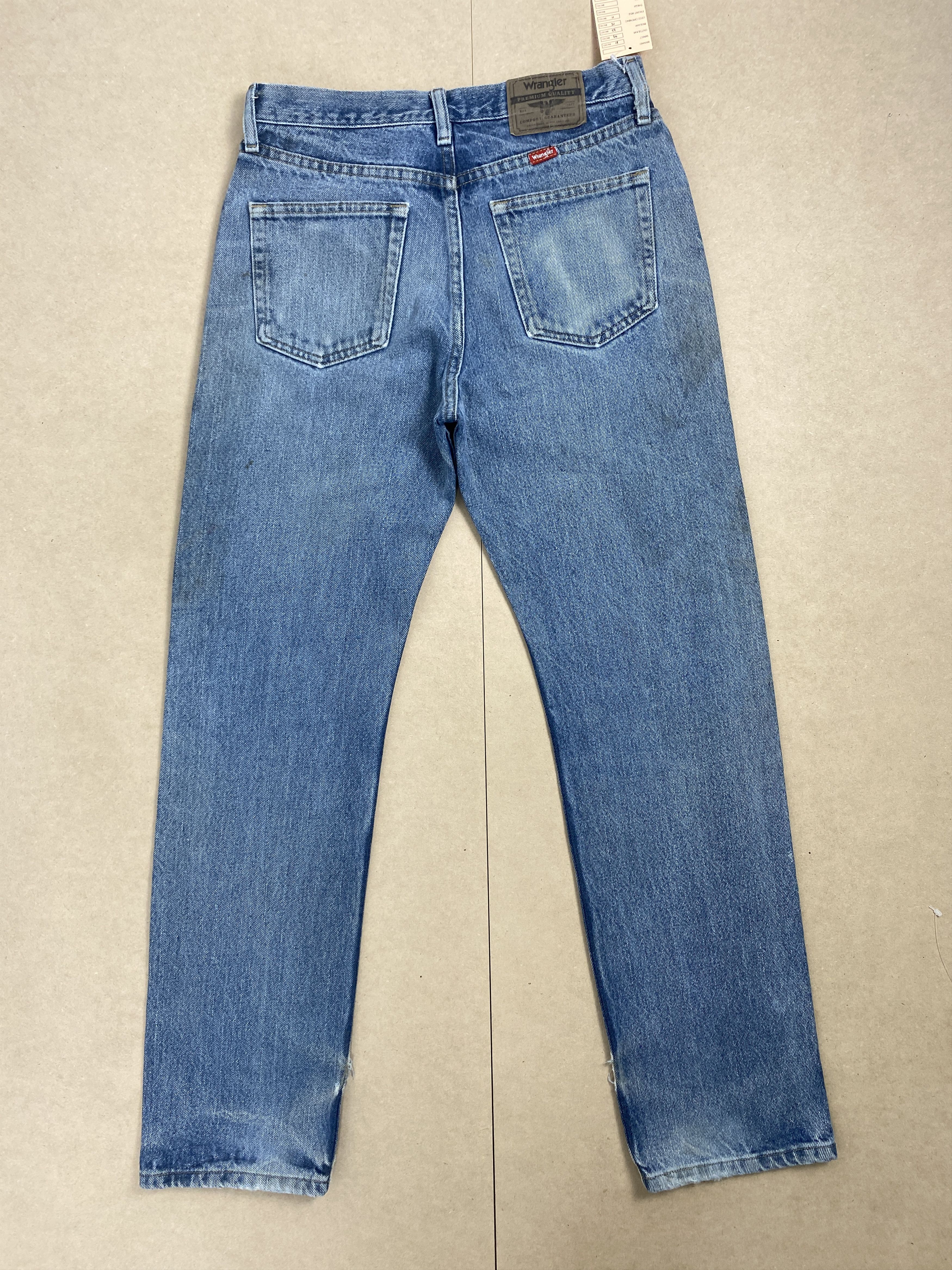 Vintage × Wrangler Vintage Wrangler Distressed Faded StraightCut Mid Wash Jeans Size US 31 - 6 Thumbnail