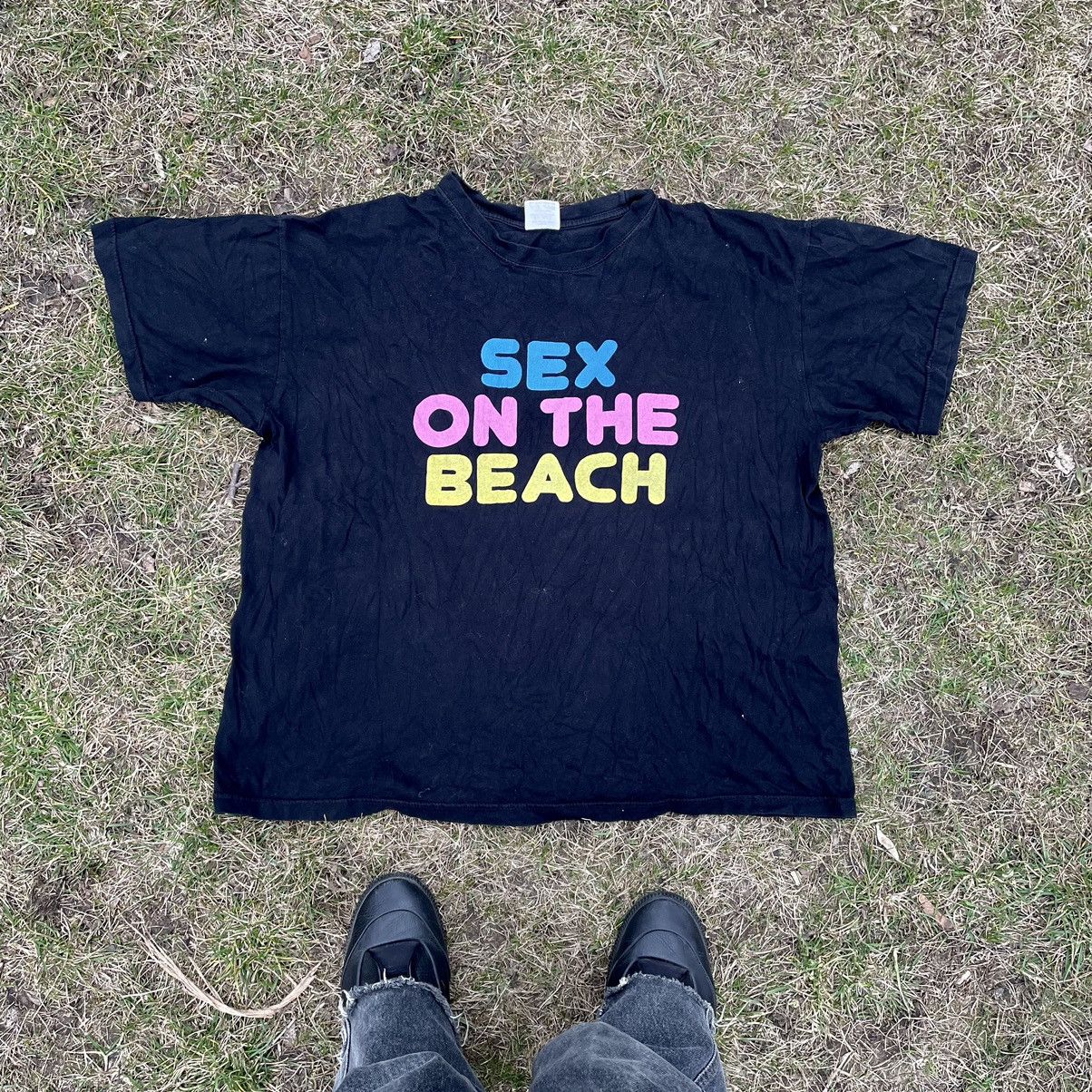 Vintage Vintage Y2K Graphic Tee Sun Faded Rave Aesthetic Oversized L Size US L / EU 52-54 / 3 - 1 Thumbnail