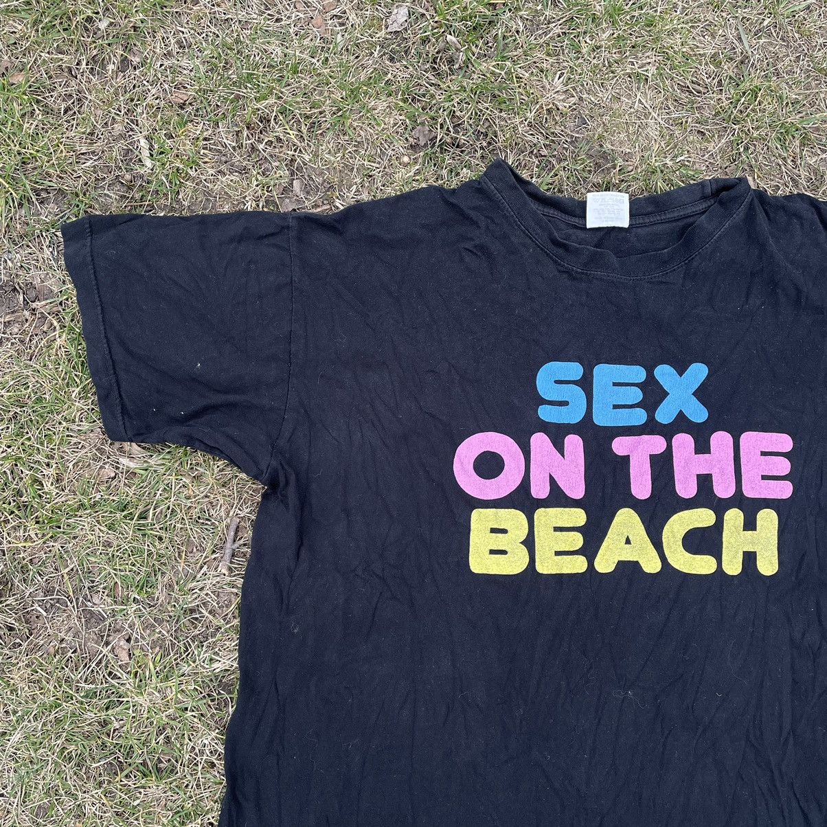 Vintage Vintage Y2K Graphic Tee Sun Faded Rave Aesthetic Oversized L Size US L / EU 52-54 / 3 - 5 Thumbnail