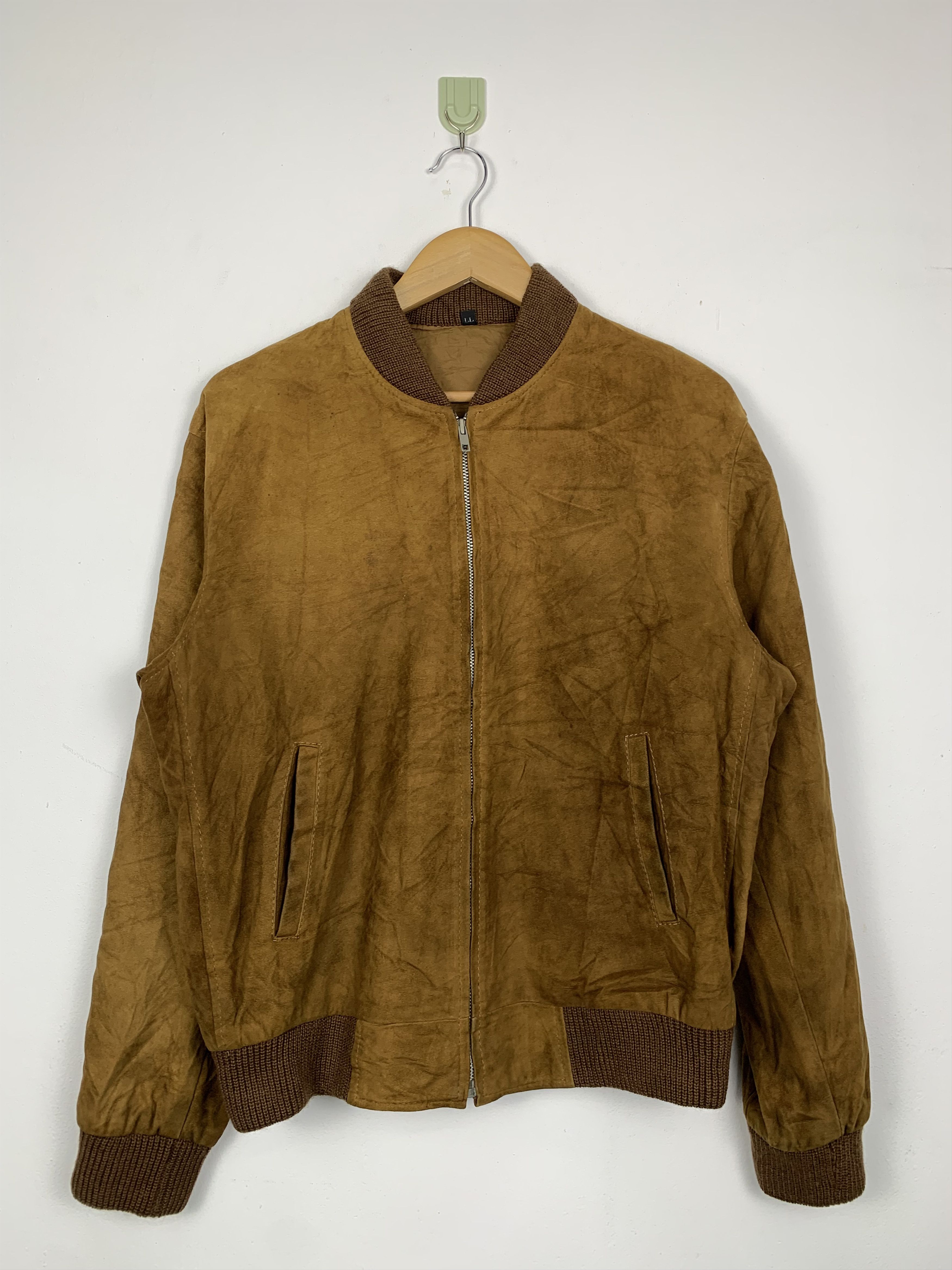 image of Vintage Bomber Jackets Nice Fabric in Brown, Men's (Size Small)