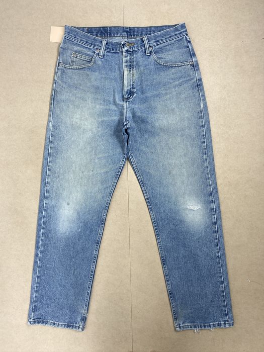 Vintage Vintage Wrangler Straight Cut Faded Light Wash Jeans | Grailed