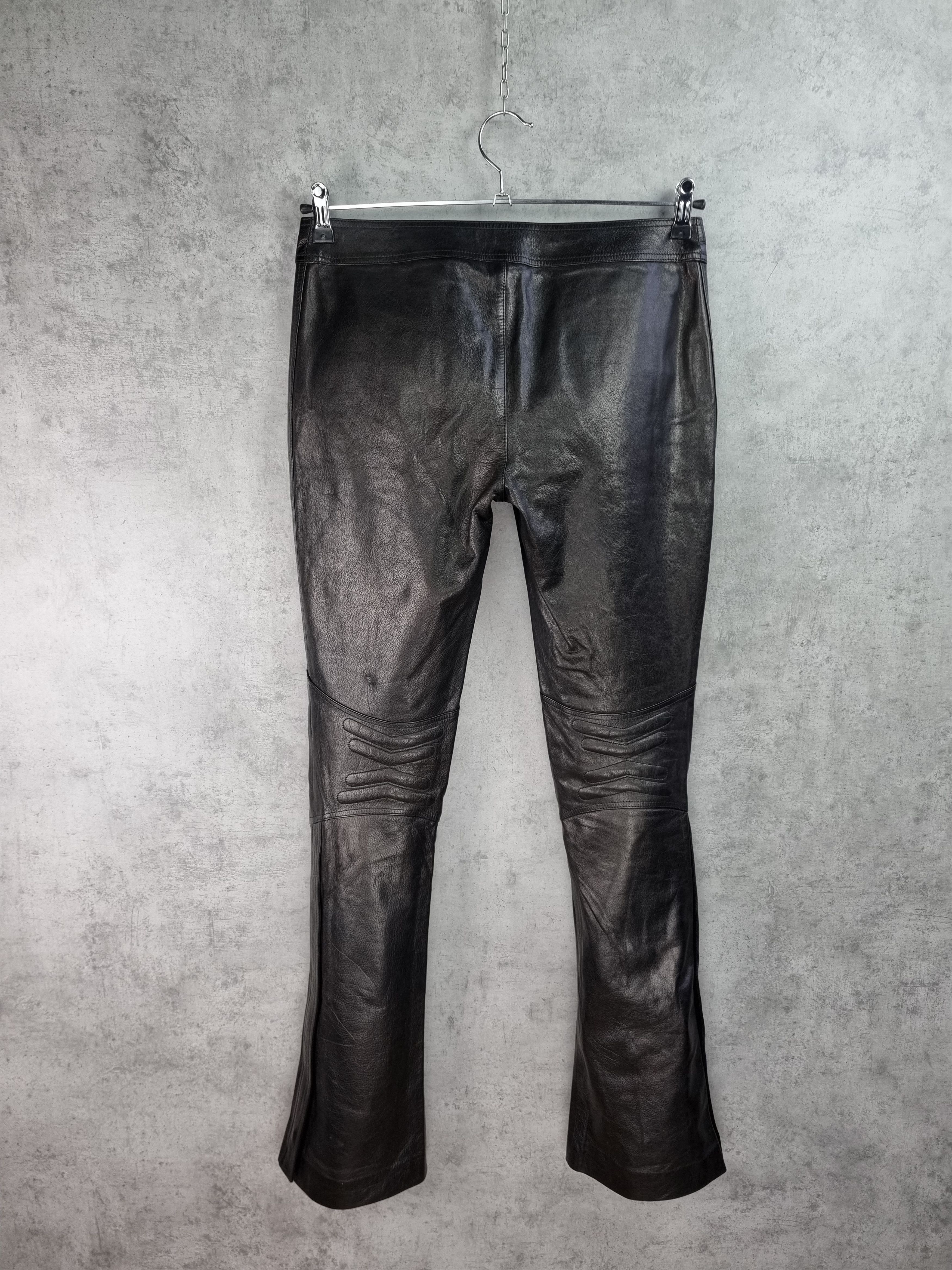 Gucci × Leather × Tom Ford 90s Gucci Leather Double Knees Biker Pants TOM FORD era Size US 32 / EU 48 - 3 Thumbnail