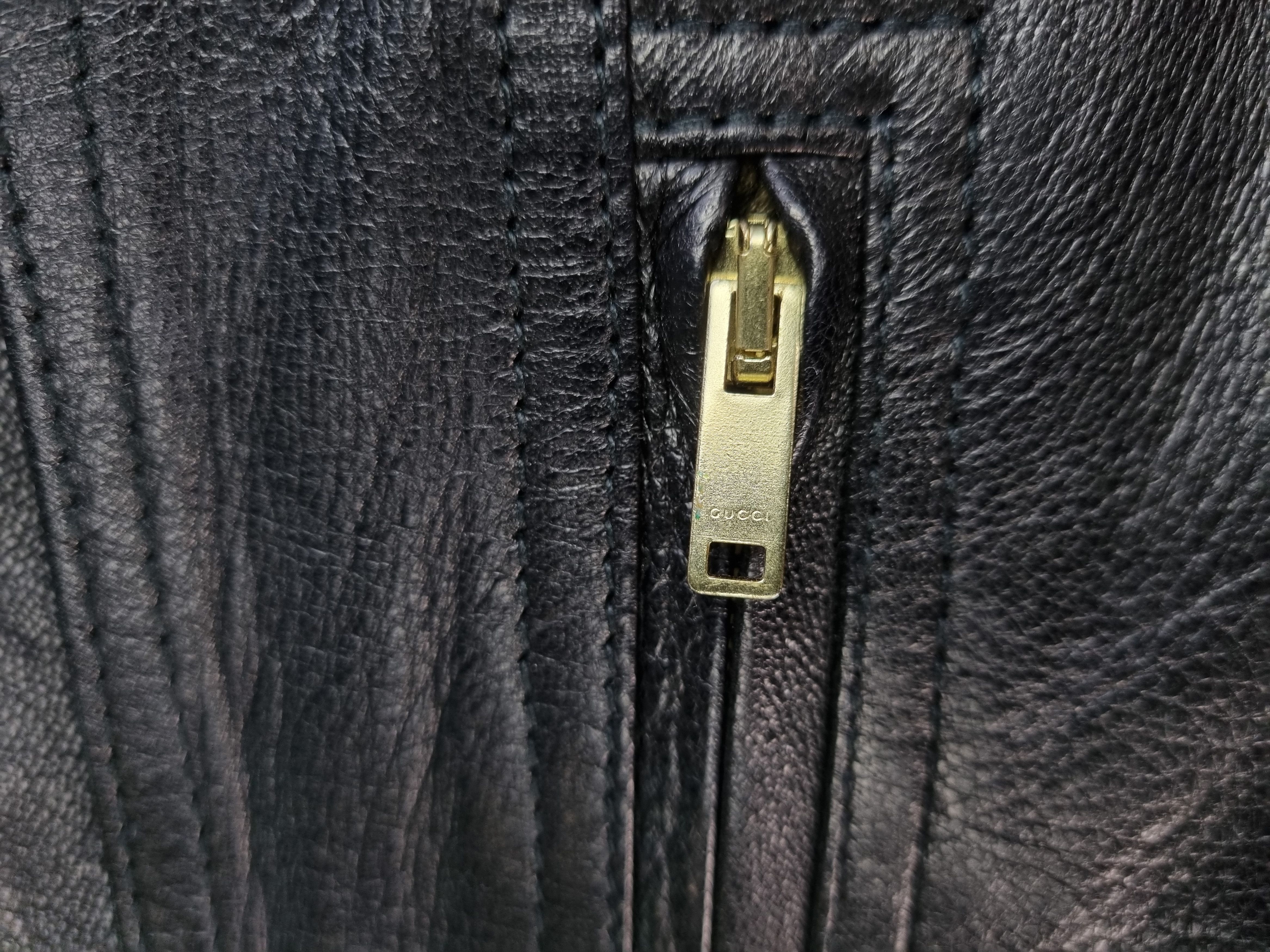 Gucci × Leather × Tom Ford 90s Gucci Leather Double Knees Biker Pants TOM FORD era Size US 32 / EU 48 - 11 Thumbnail