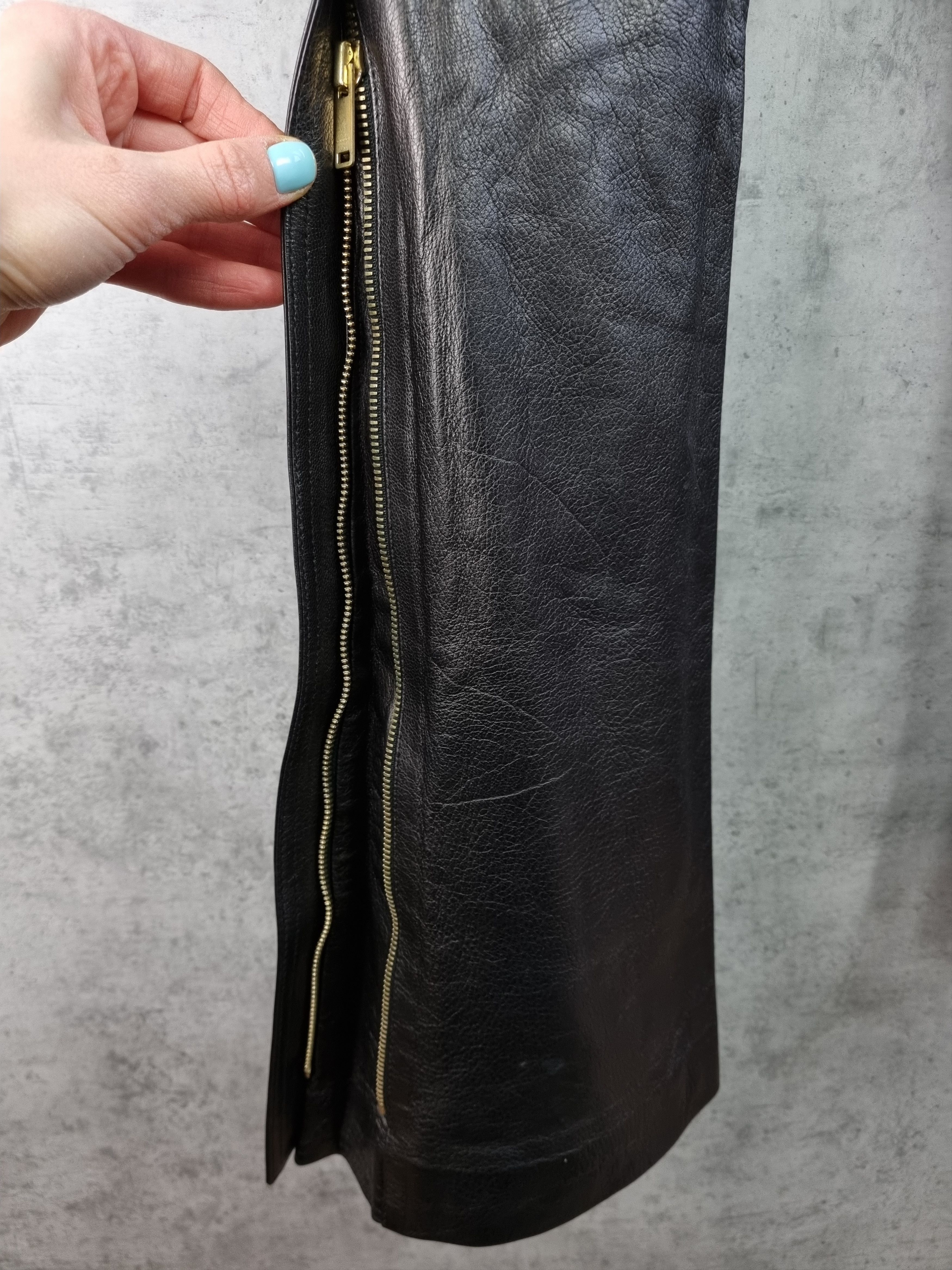 Gucci × Leather × Tom Ford 90s Gucci Leather Double Knees Biker Pants TOM FORD era Size US 32 / EU 48 - 18 Thumbnail