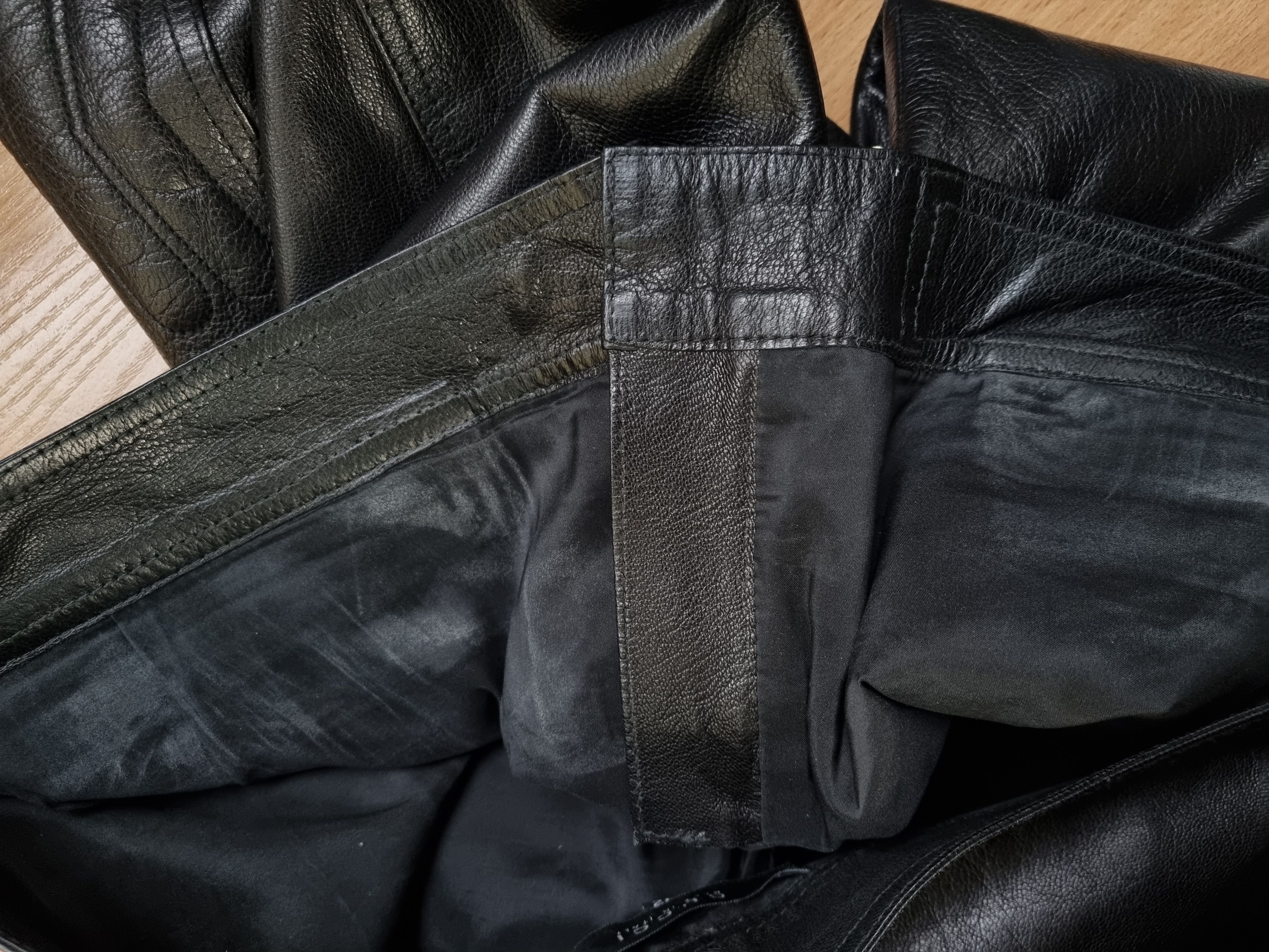Gucci × Leather × Tom Ford 90s Gucci Leather Double Knees Biker Pants TOM FORD era Size US 32 / EU 48 - 15 Thumbnail