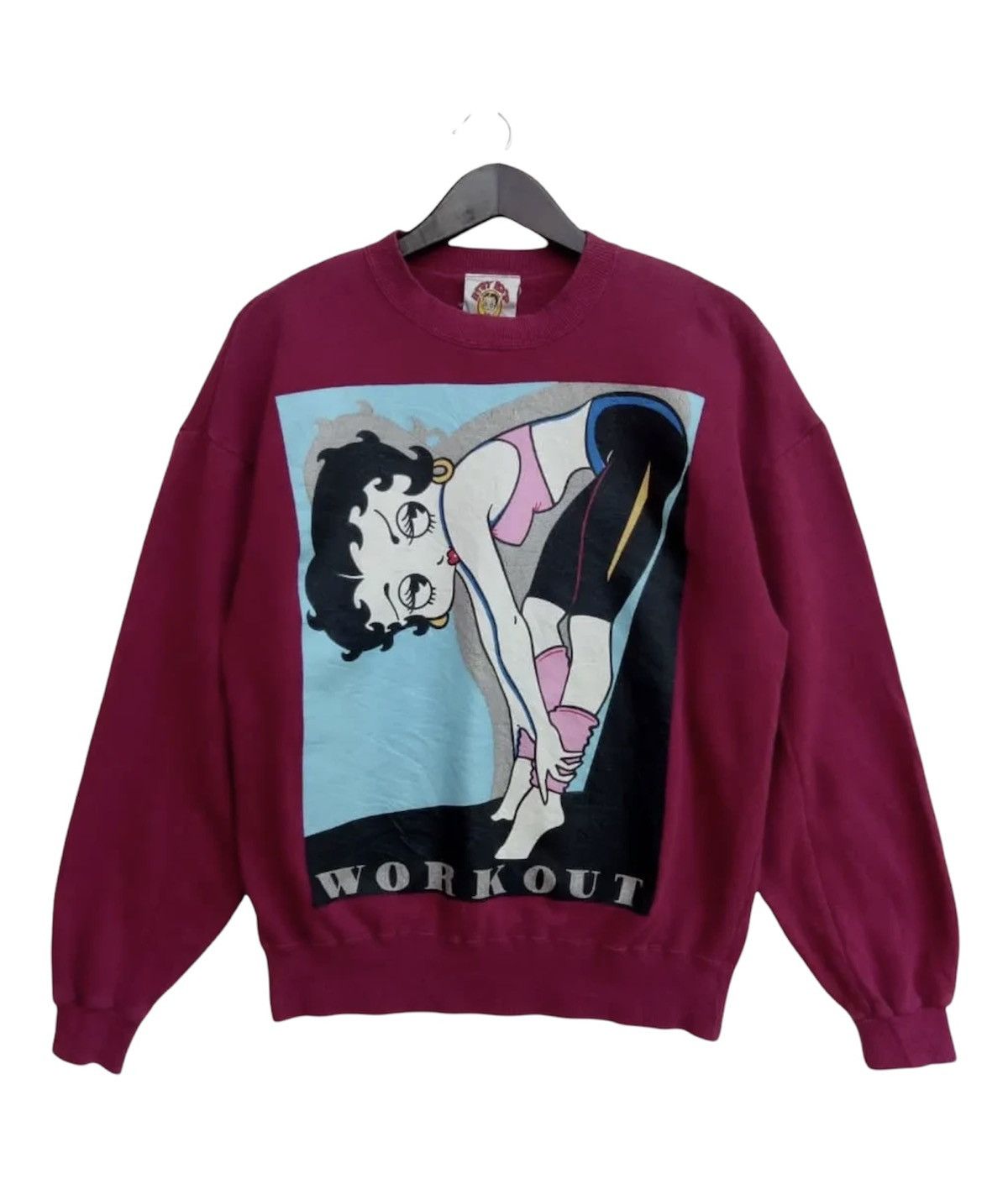Vintage Vintage BETTY BOOP rare maroon sweatshirt Size US M / EU 48-50 / 2 - 1 Thumbnail