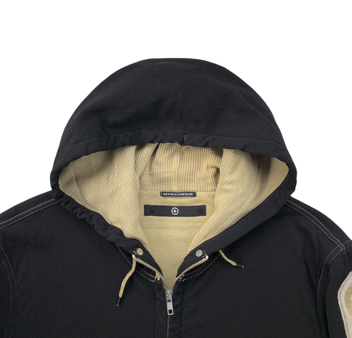 Stone Island Stone Island S.I Denim Patch Logo Black Hooded Jacket Size US M / EU 48-50 / 2 - 6 Thumbnail