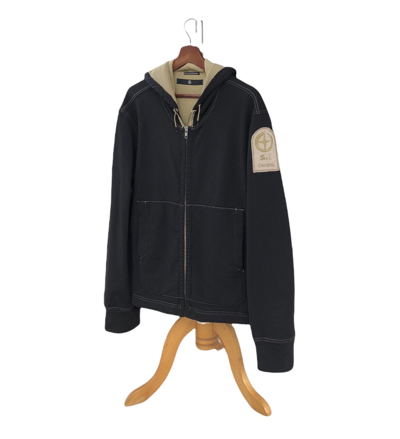 Stone Island Stone Island S.I Denim Patch Logo Black Hooded Jacket Size US M / EU 48-50 / 2 - 2 Thumbnail