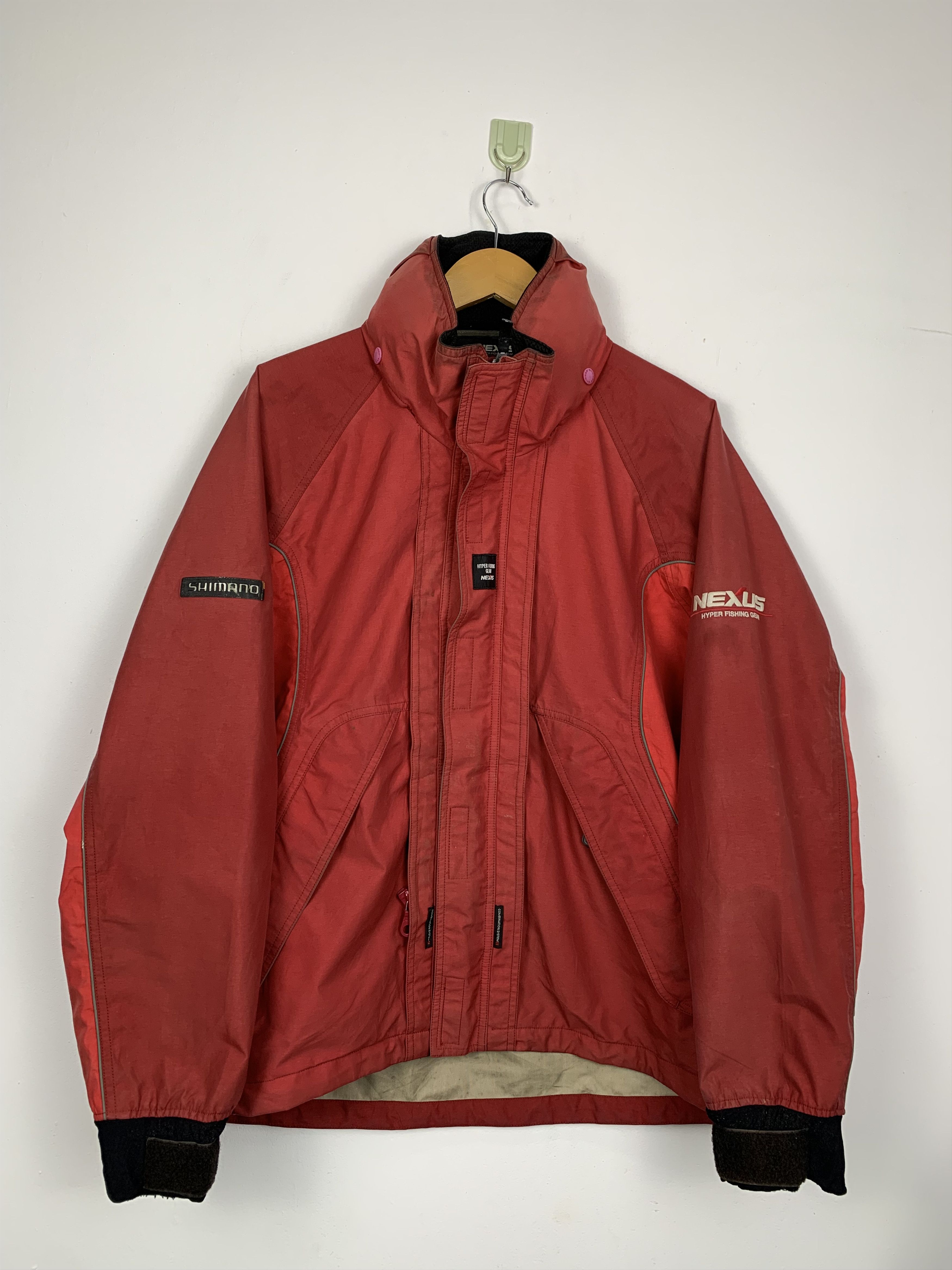 image of Goretex x Vintage Shimano Nexus Fishing Jackets Gore-Tex Waterproof in Red, Men's (Size Medium)