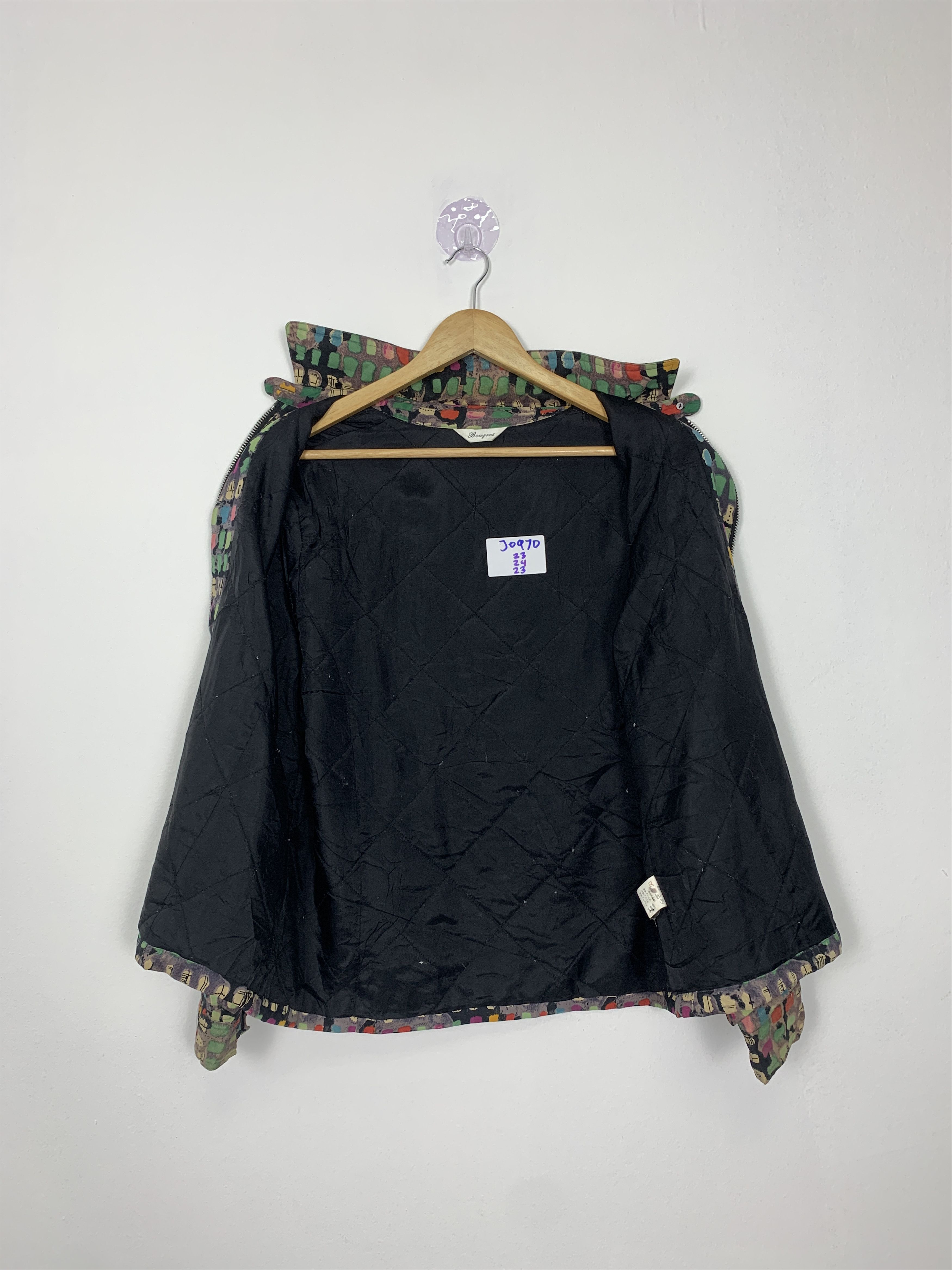 Japanese Brand Vintage BOUQUET Qiulted Lining Zip Up Jacket J0970 Size US S / EU 44-46 / 1 - 7 Thumbnail