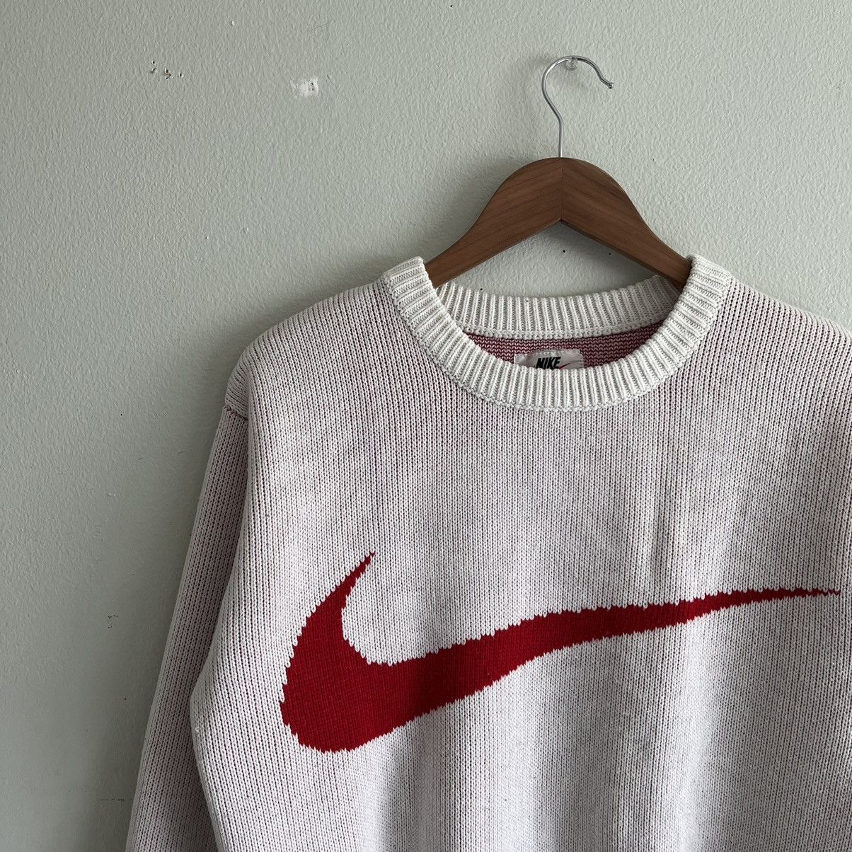 Nike Supreme Nike x Supreme Knit Big Swoosh Sweater Grailed