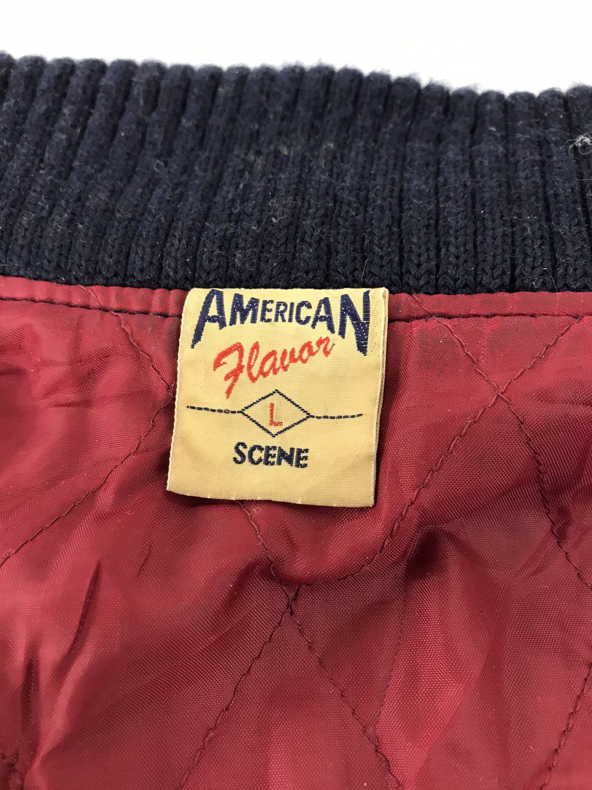 Leather 90s Varsity Jacket Scene Club American Flavor Heavy Wool Size US L / EU 52-54 / 3 - 6 Thumbnail