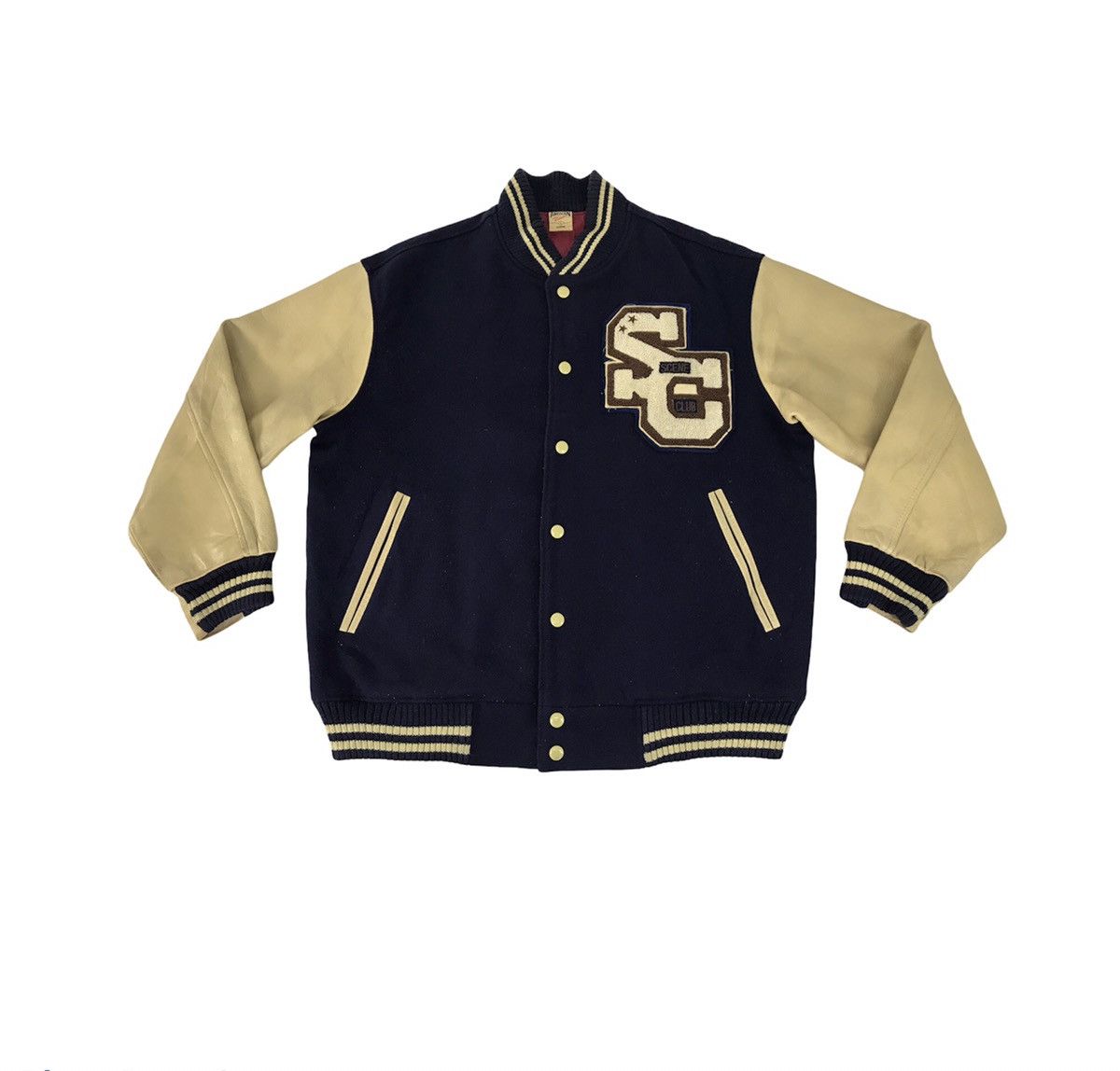 90s Varsity Jacket Scene Club American Flavor Heavy Wool