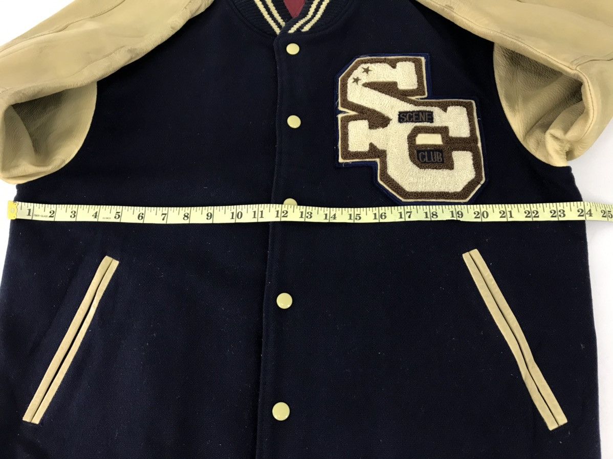 Leather 90s Varsity Jacket Scene Club American Flavor Heavy Wool Size US L / EU 52-54 / 3 - 10 Thumbnail