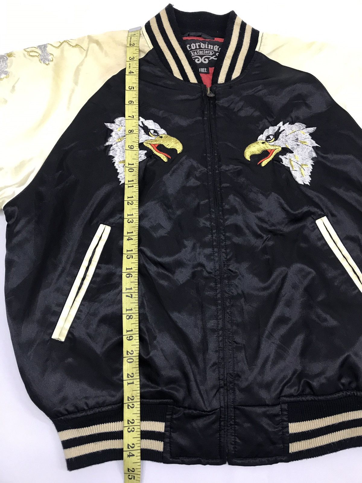 Japanese Brand Sukajan Souvenir Embroidery Dragon Satin Jacket Yokosuka Size US M / EU 48-50 / 2 - 8 Thumbnail