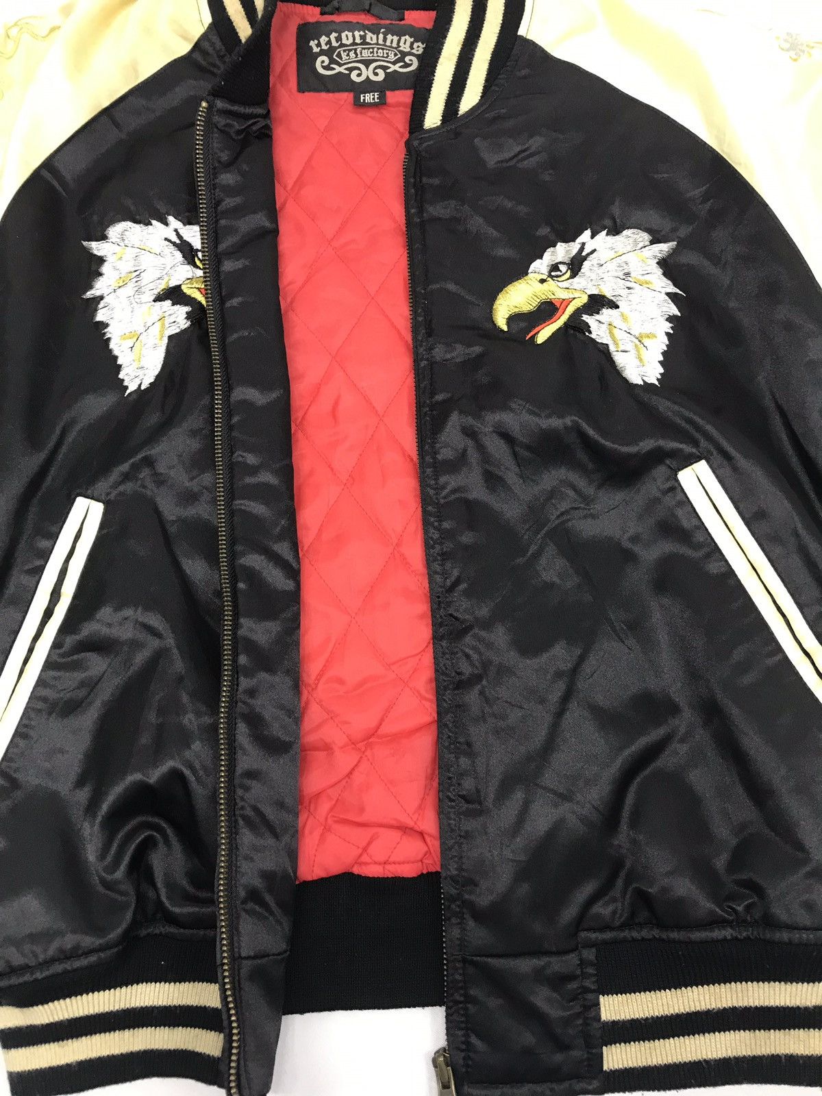 Japanese Brand Sukajan Souvenir Embroidery Dragon Satin Jacket Yokosuka Size US M / EU 48-50 / 2 - 9 Thumbnail