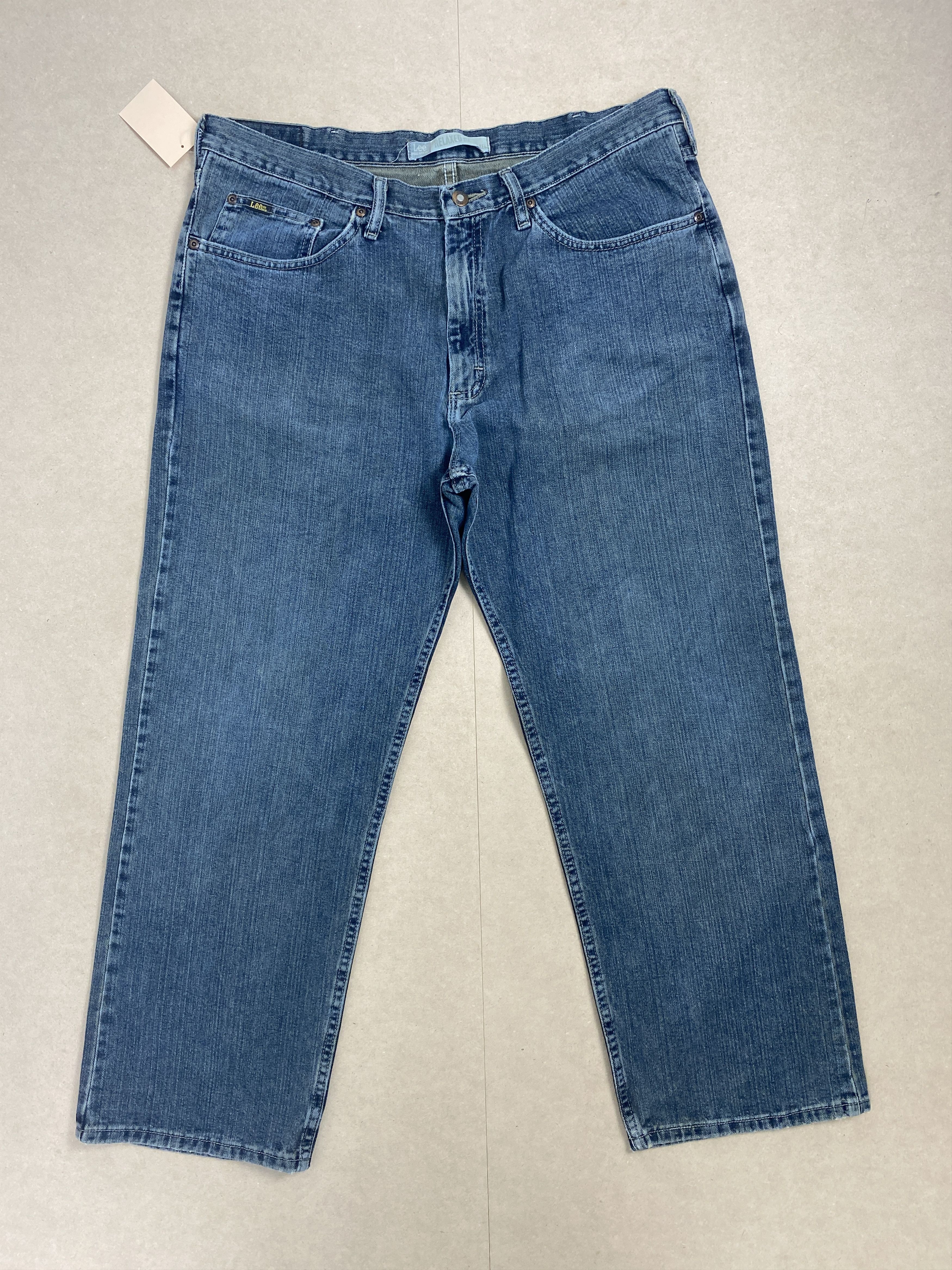 image of Lee Straight Cut Blue Jeans in Blue Denim, Men's (Size 38)
