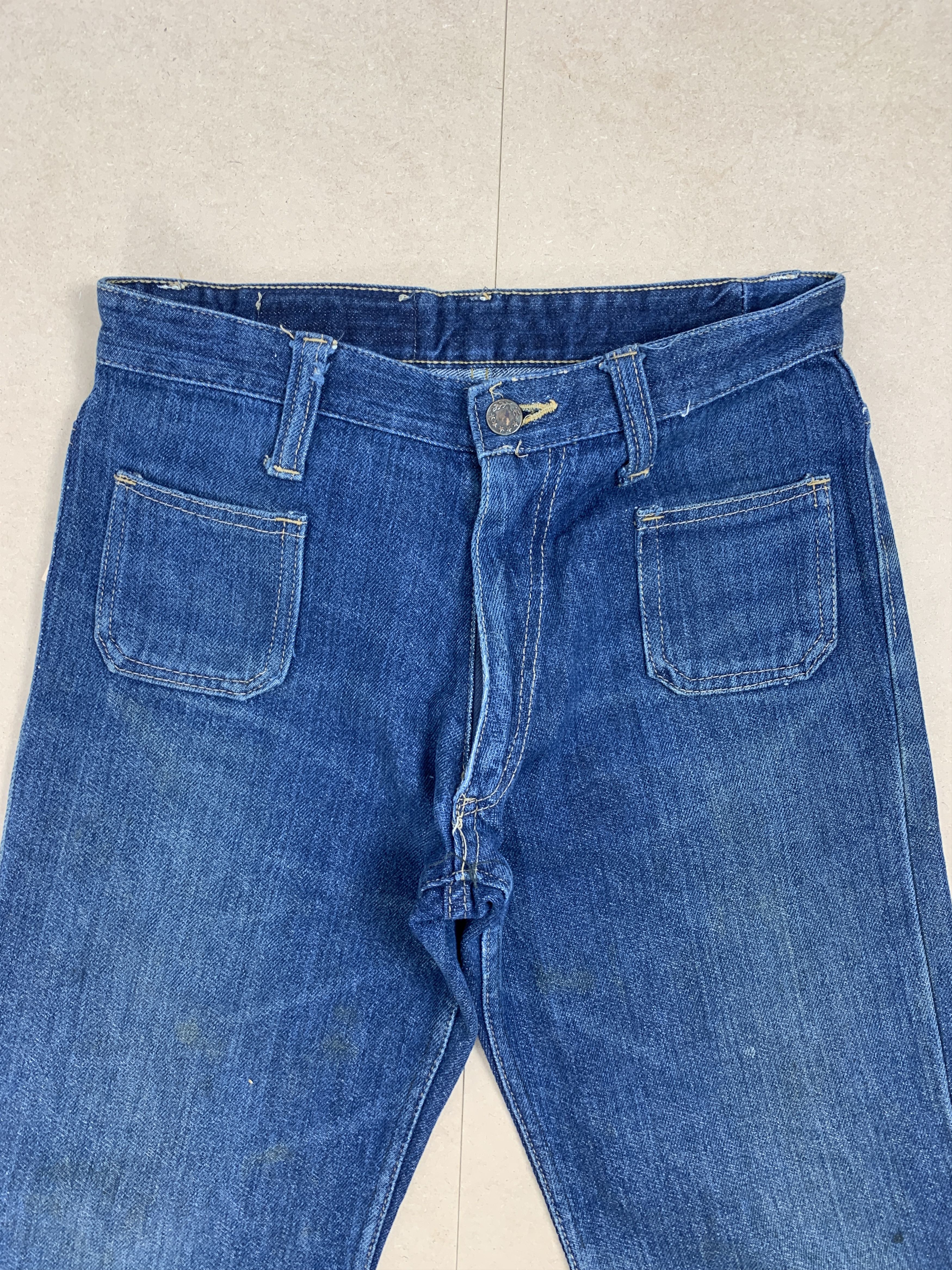 Japanese Brand Vintage 70s JAPANESE BRAND Bell Bottom Flare Jeans P0131 Size US 26 / EU 42 - 2 Thumbnail