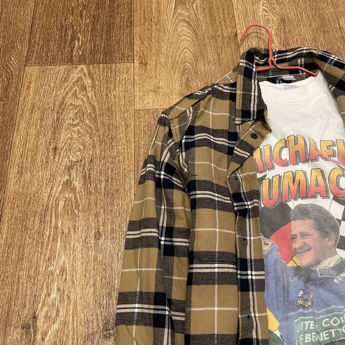 Vintage Vintage 90s Plaid Chore Coat Oversized Baggy Grunge Tan S Size US S / EU 44-46 / 1 - 5 Thumbnail