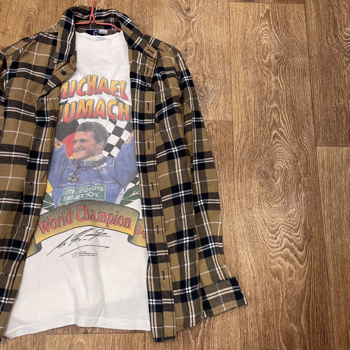 Vintage Vintage 90s Plaid Chore Coat Oversized Baggy Grunge Tan S Size US S / EU 44-46 / 1 - 3 Thumbnail