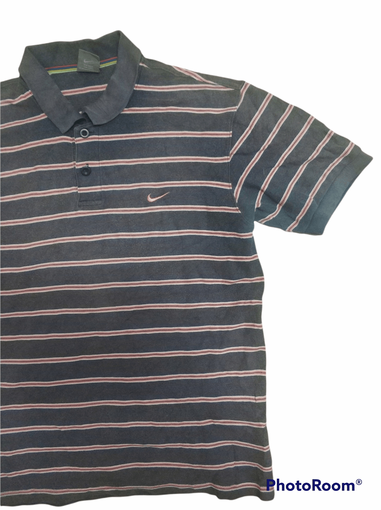 Nike 🔥Vintage Stripe Nike Polo Tees Size US M / EU 48-50 / 2 - 3 Thumbnail