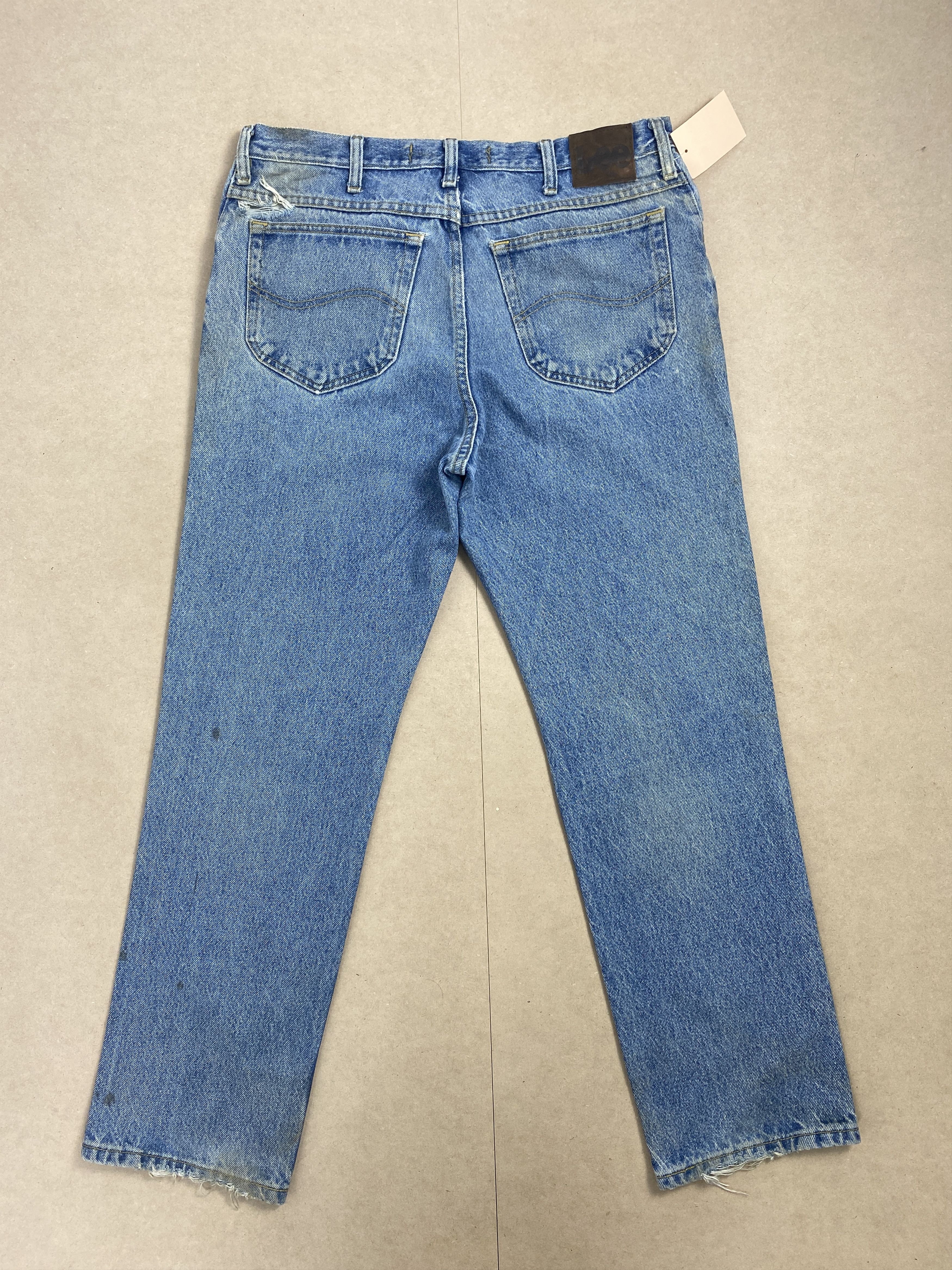 Lee Vintage Lee Straight Cut Distressed Mid Wash Jeans Size US 35 - 6 Thumbnail