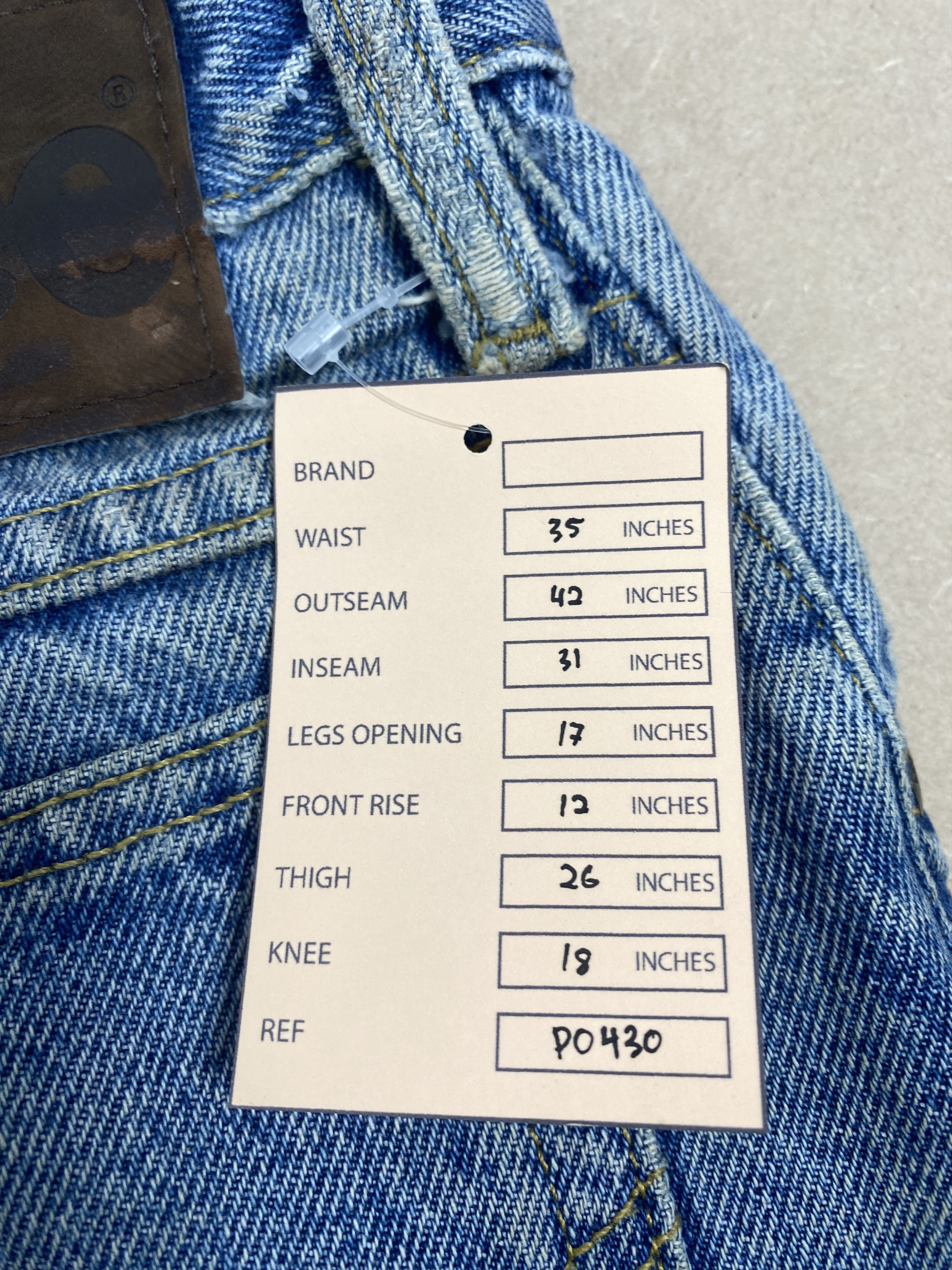 Lee Vintage Lee Straight Cut Distressed Mid Wash Jeans Size US 35 - 16 Thumbnail