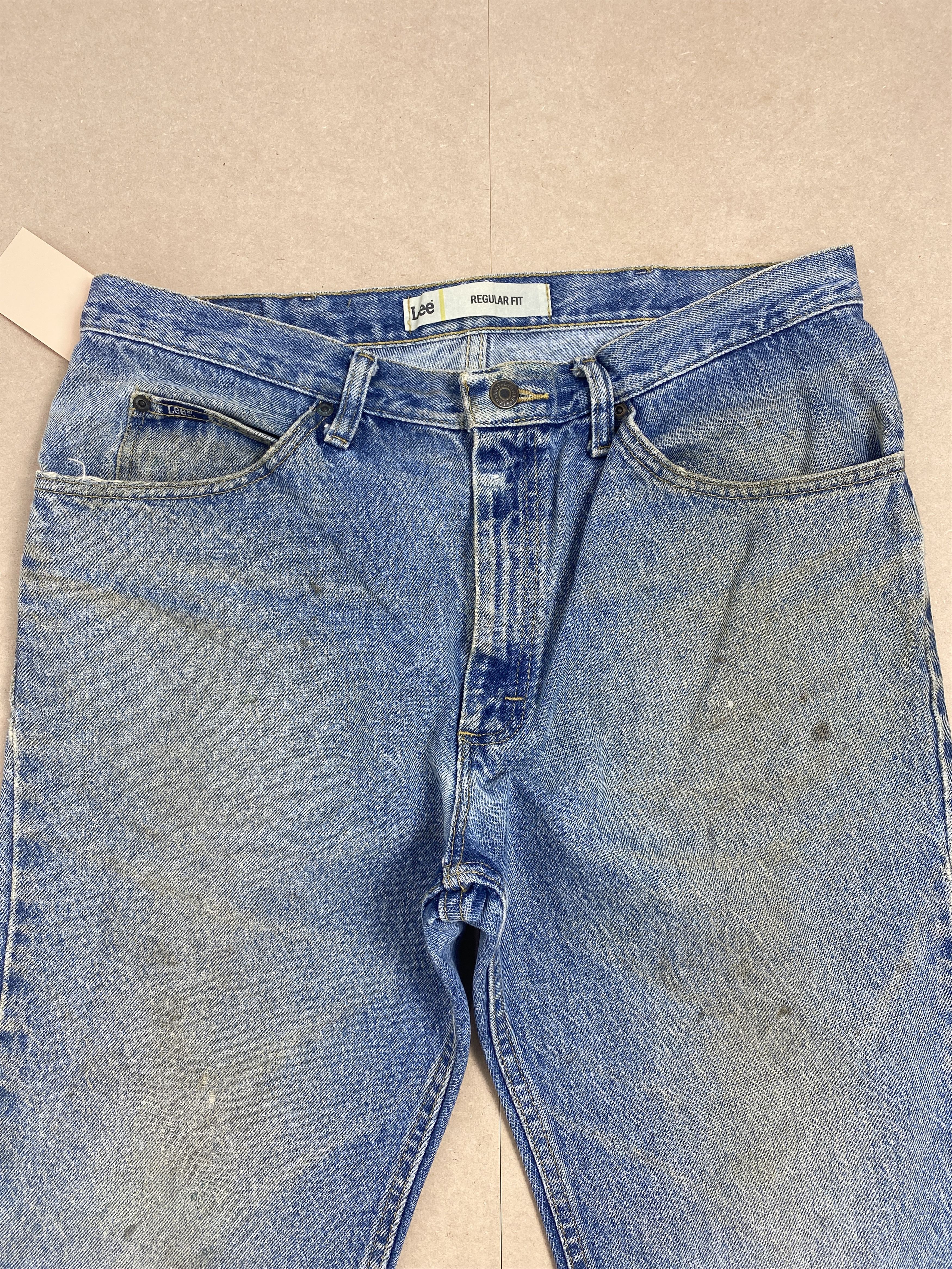 Lee Vintage Lee Straight Cut Distressed Mid Wash Jeans Size US 35 - 2 Thumbnail