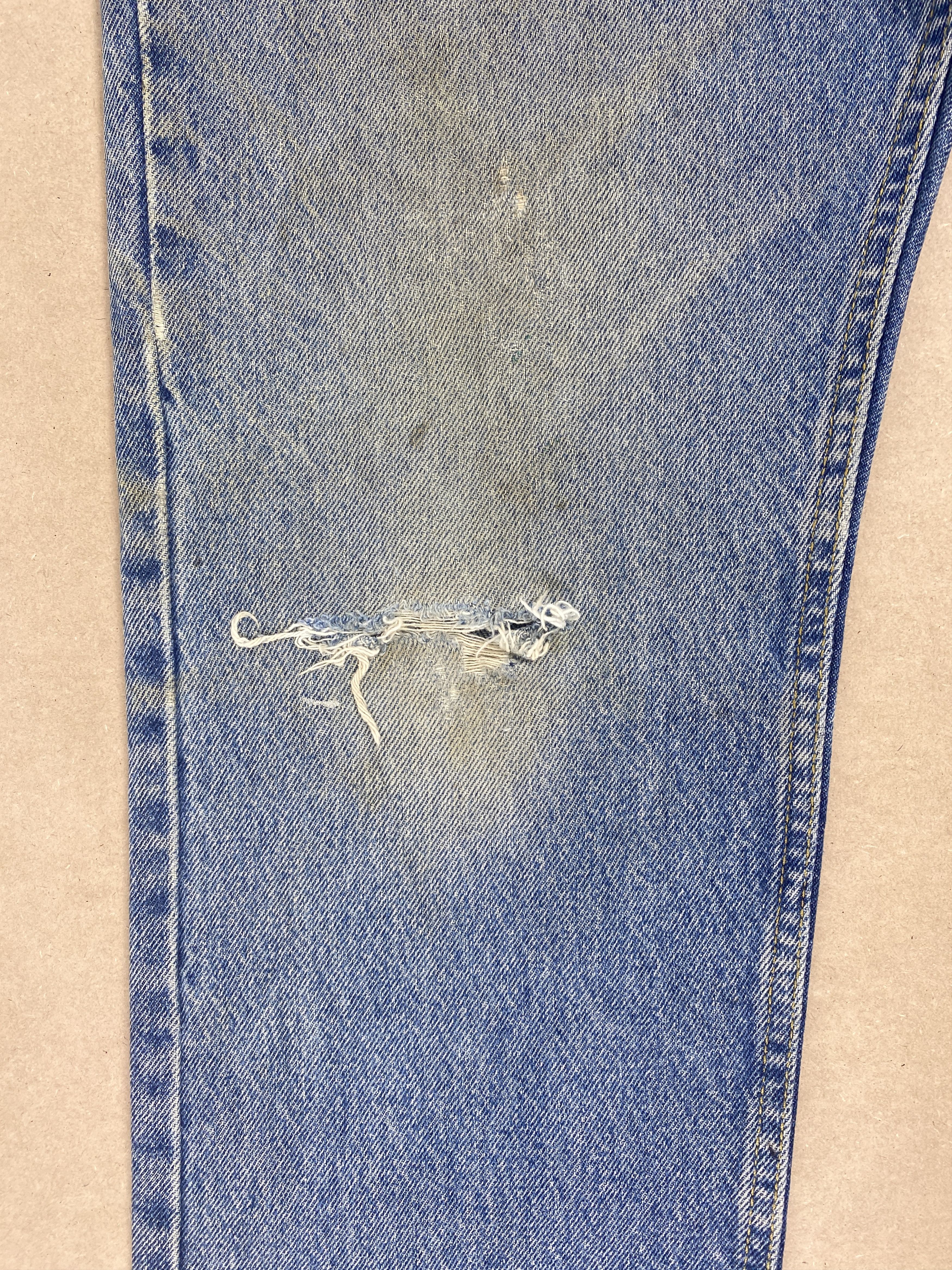 Lee Vintage Lee Straight Cut Distressed Mid Wash Jeans Size US 35 - 3 Thumbnail