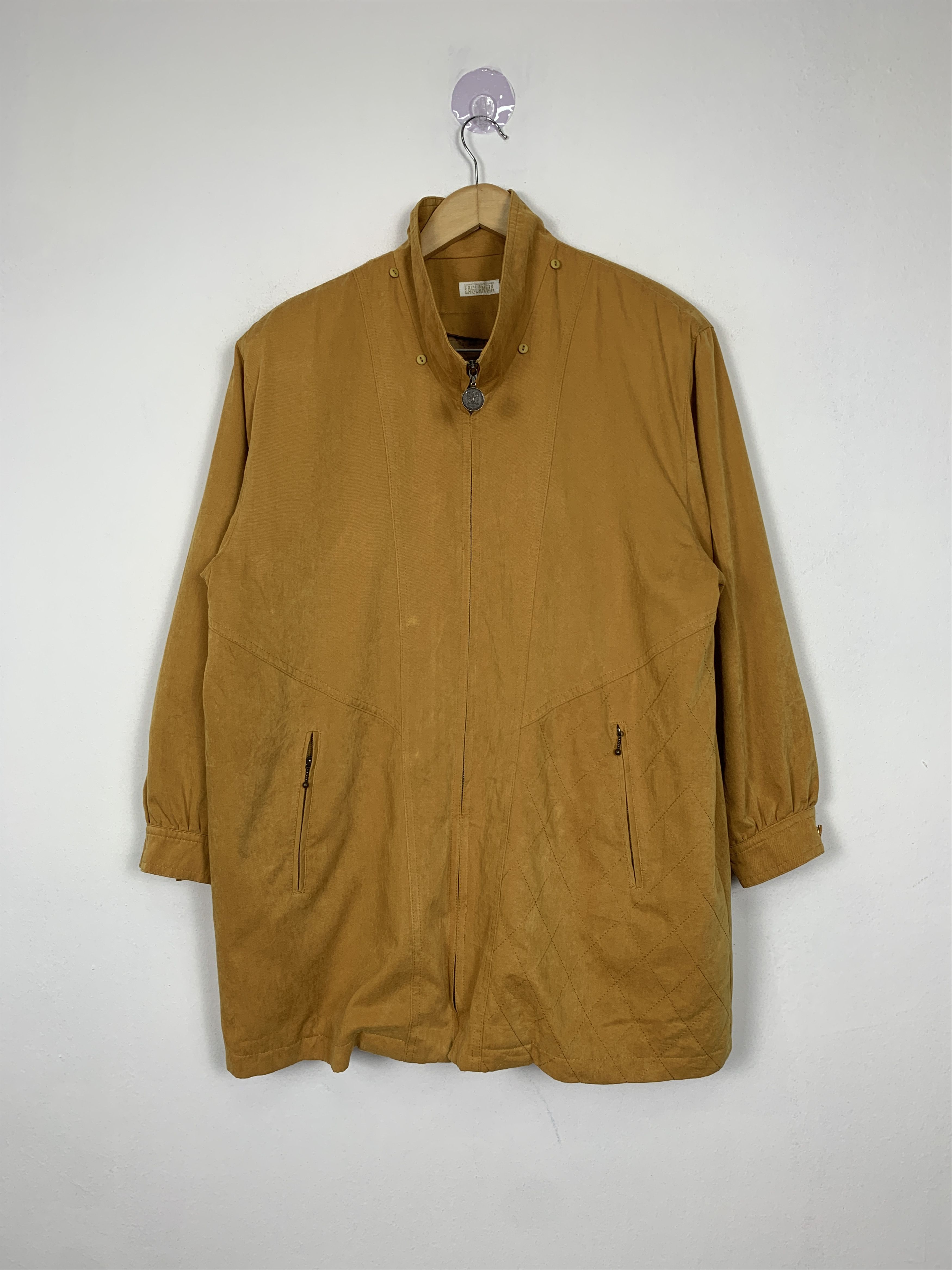 Japanese Brand Vintage Laglanvia Zip Up Quilted Lining Long jacket J1438 Size 3XL / US 20-22 - 1 Thumbnail