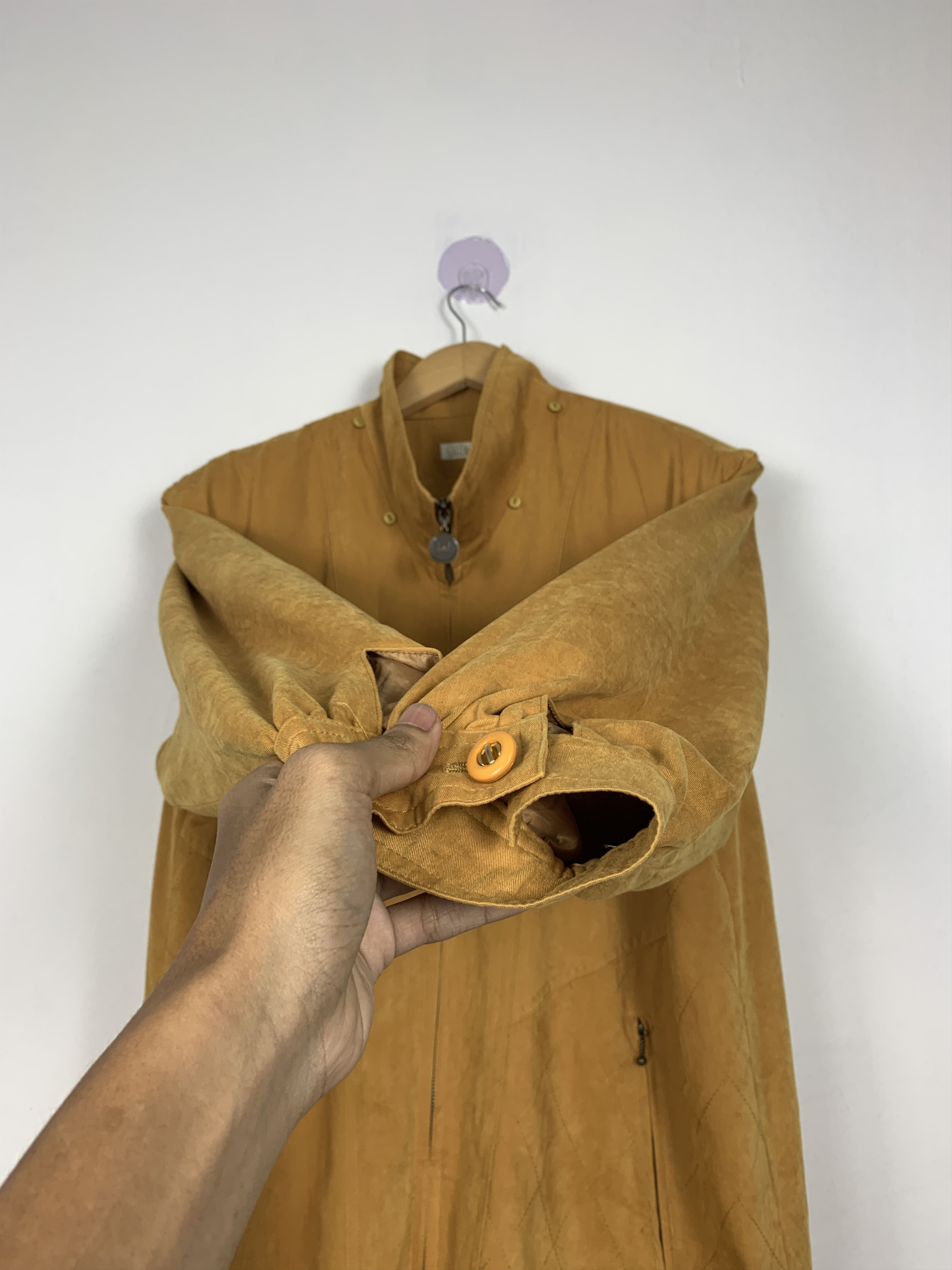 Japanese Brand Vintage Laglanvia Zip Up Quilted Lining Long jacket J1438 Size 3XL / US 20-22 - 5 Thumbnail