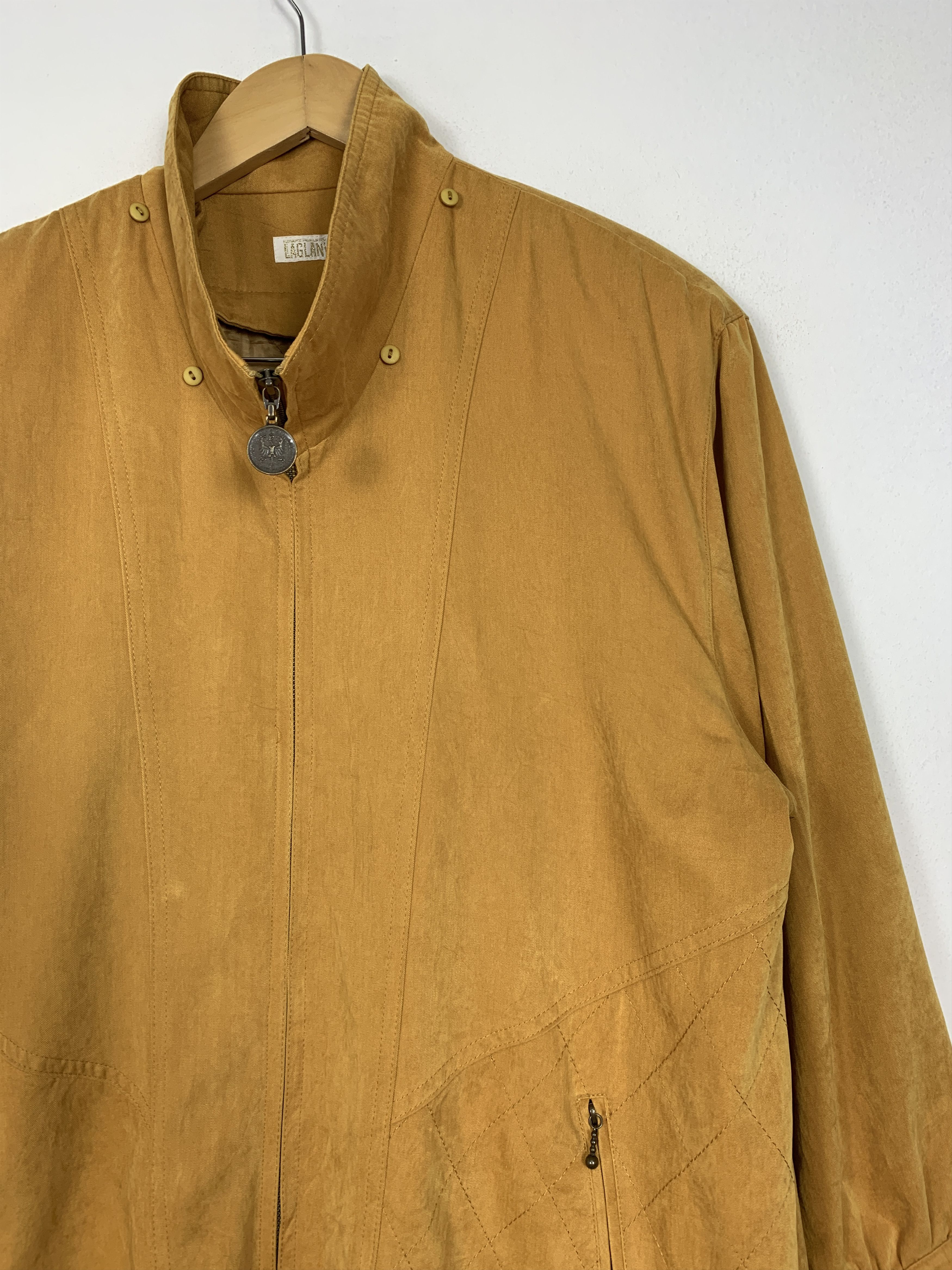 Japanese Brand Vintage Laglanvia Zip Up Quilted Lining Long jacket J1438 Size 3XL / US 20-22 - 3 Thumbnail