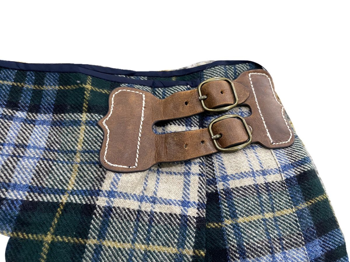 Polo Ralph Lauren RALPH LAUREN MINI SKIRT WOOL PLAID LEATHER BELT Size 27" / US 4 / IT 40 - 4 Thumbnail