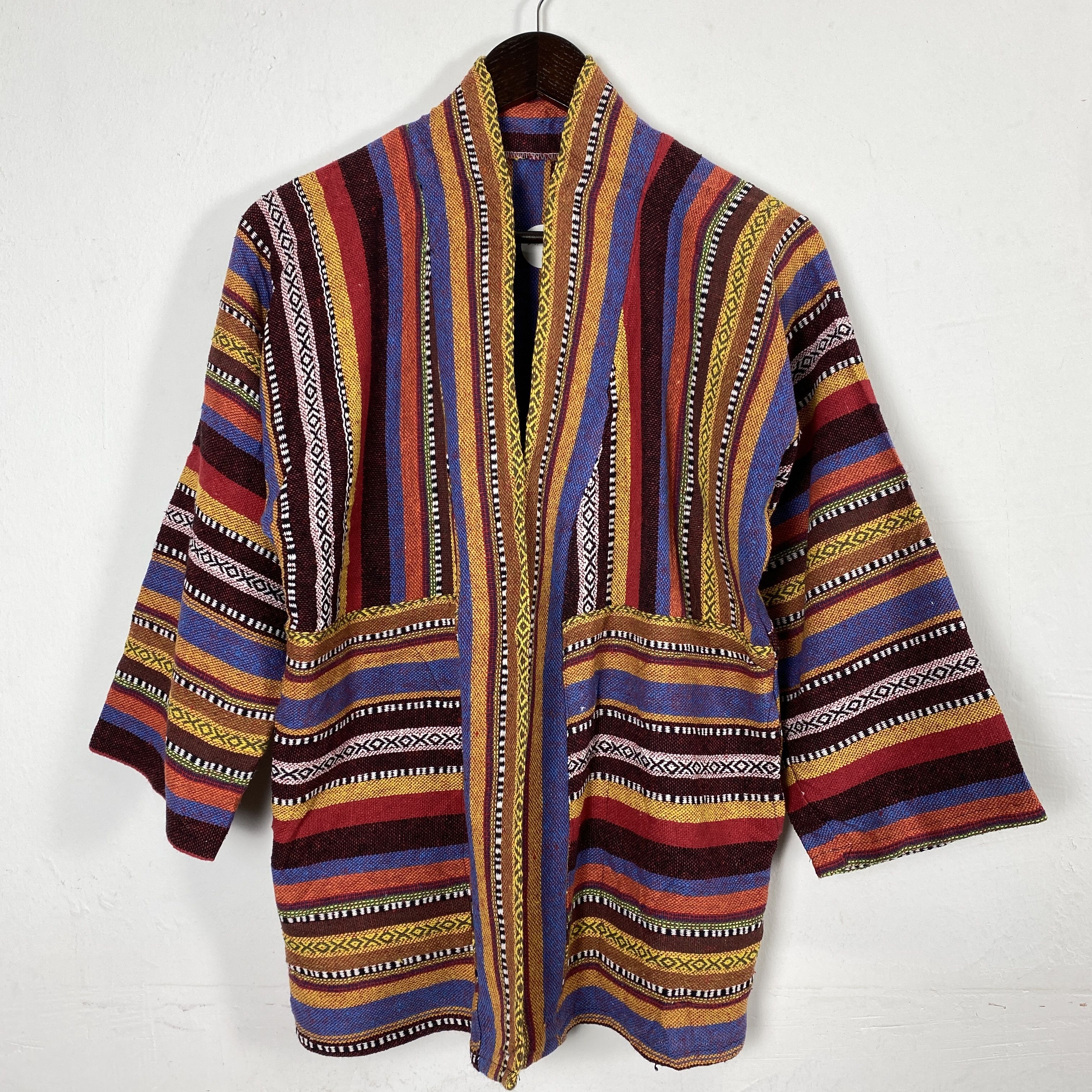 Native Vintage Tribal Native Woven Kimono J0152 Size US S / EU 44-46 / 1 - 1 Thumbnail