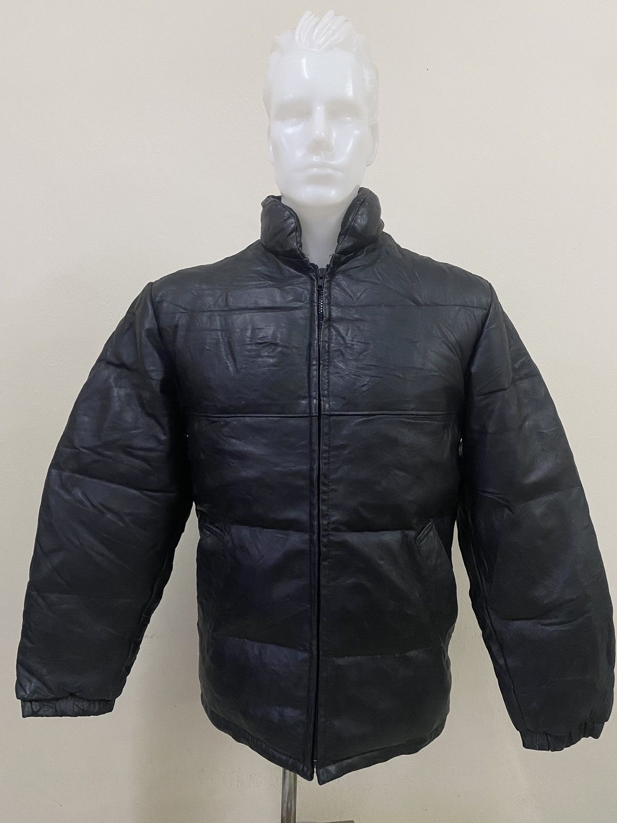 Schott × Supreme Supreme Schott Chevron Leather Down Puffer Jacket