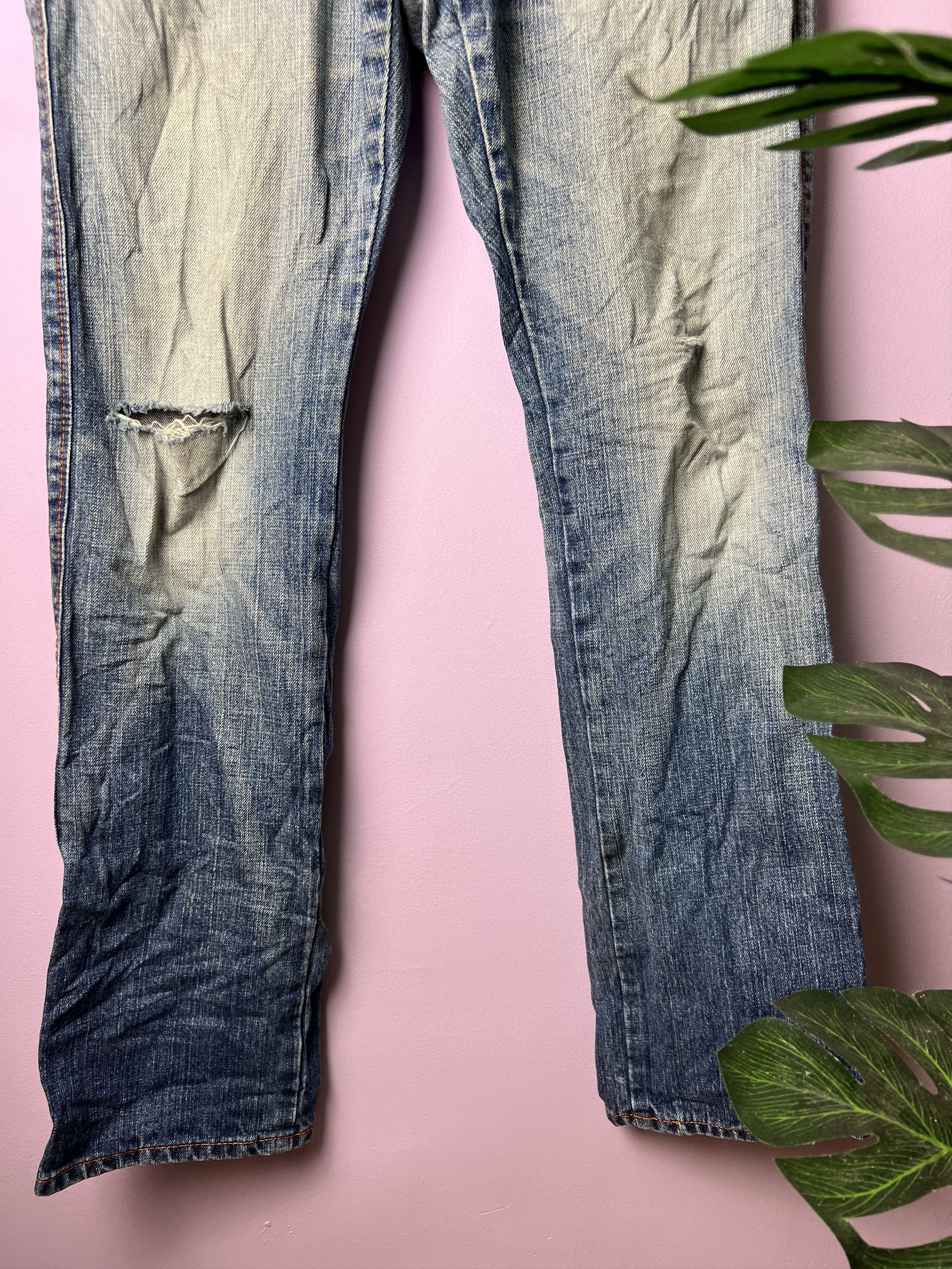 Japanese Brand 🔥Vintage Blue Way Union Made Distressed Denim Size US 36 / EU 52 - 15 Thumbnail