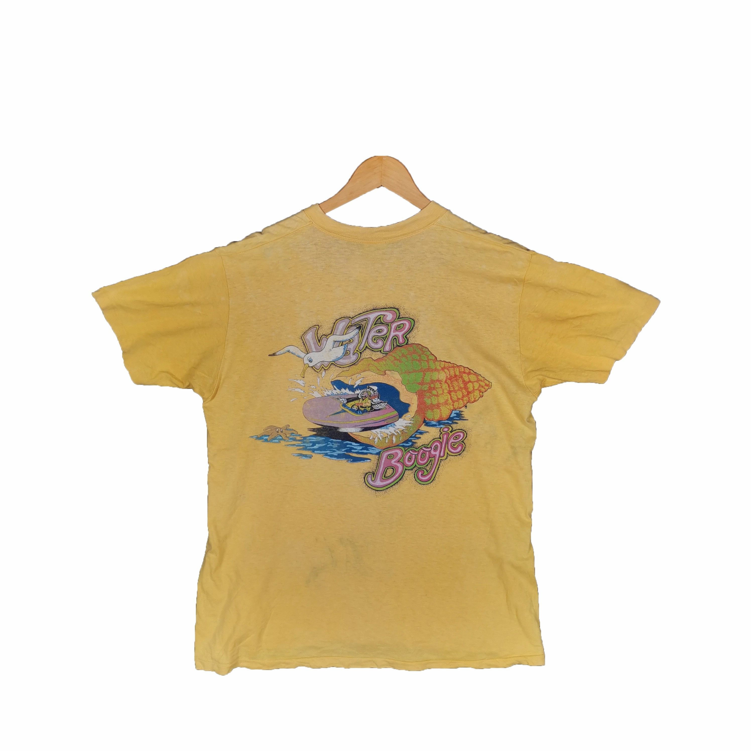 Vintage Vintage 80s Water Boogie T Shirt Vintage Selvedge Tees Size US L / EU 52-54 / 3 - 1 Thumbnail