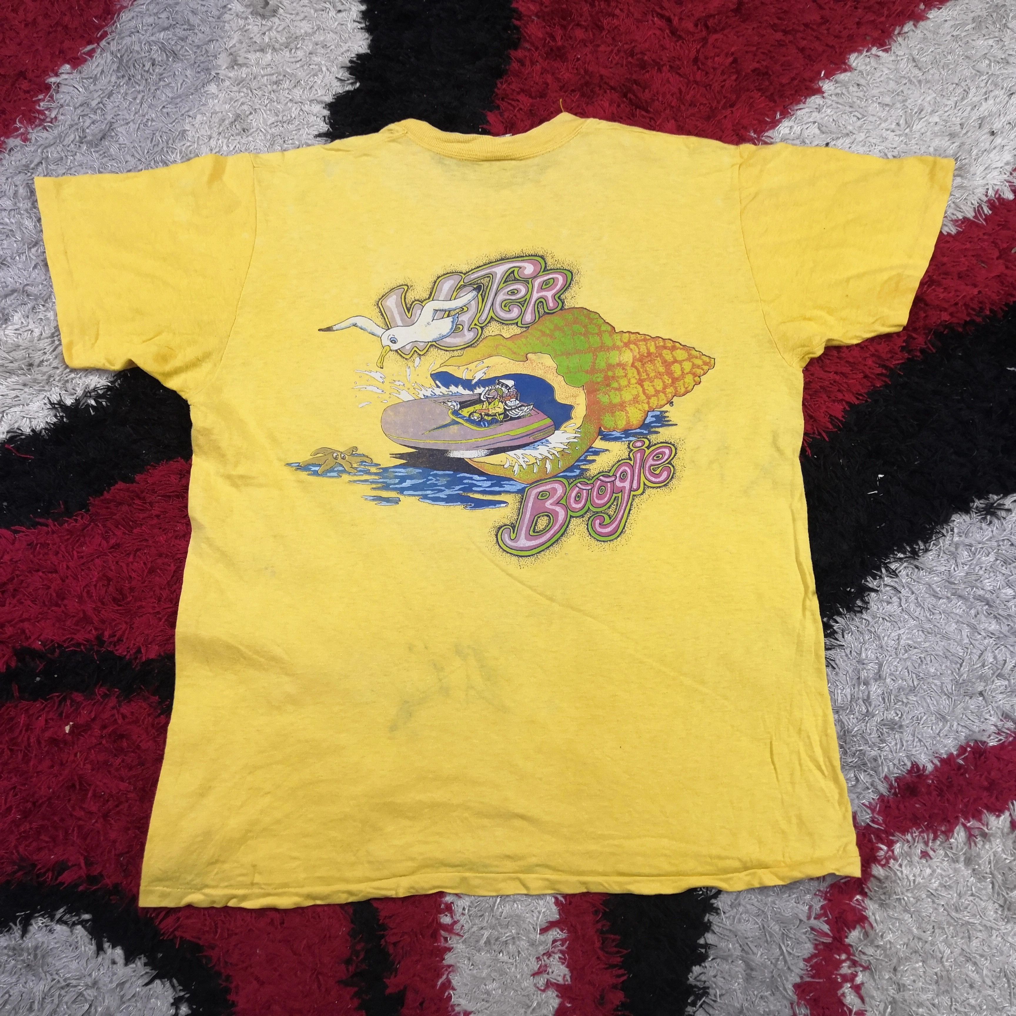 Vintage Vintage 80s Water Boogie T Shirt Vintage Selvedge Tees Size US L / EU 52-54 / 3 - 4 Thumbnail