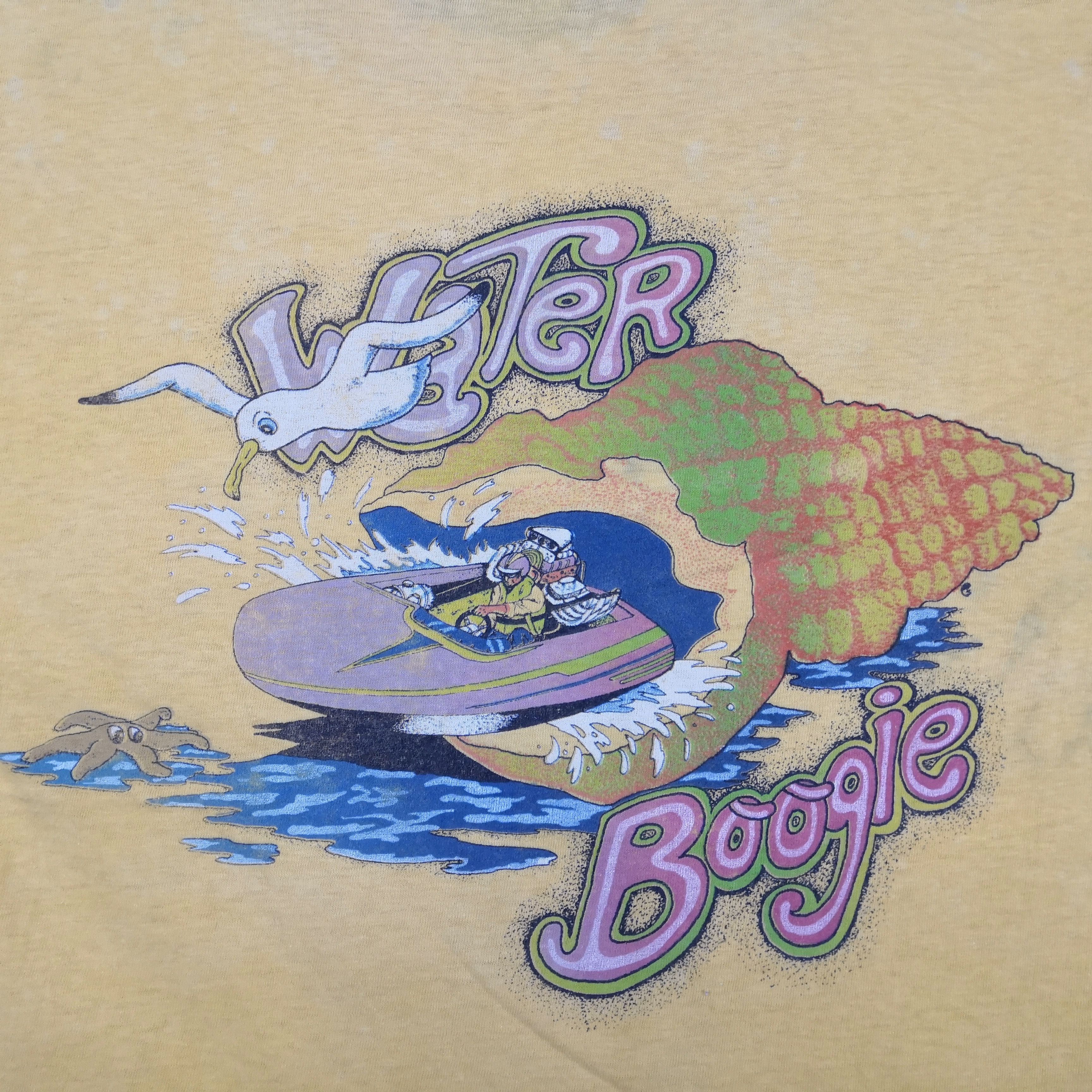 Vintage Vintage 80s Water Boogie T Shirt Vintage Selvedge Tees Size US L / EU 52-54 / 3 - 5 Thumbnail