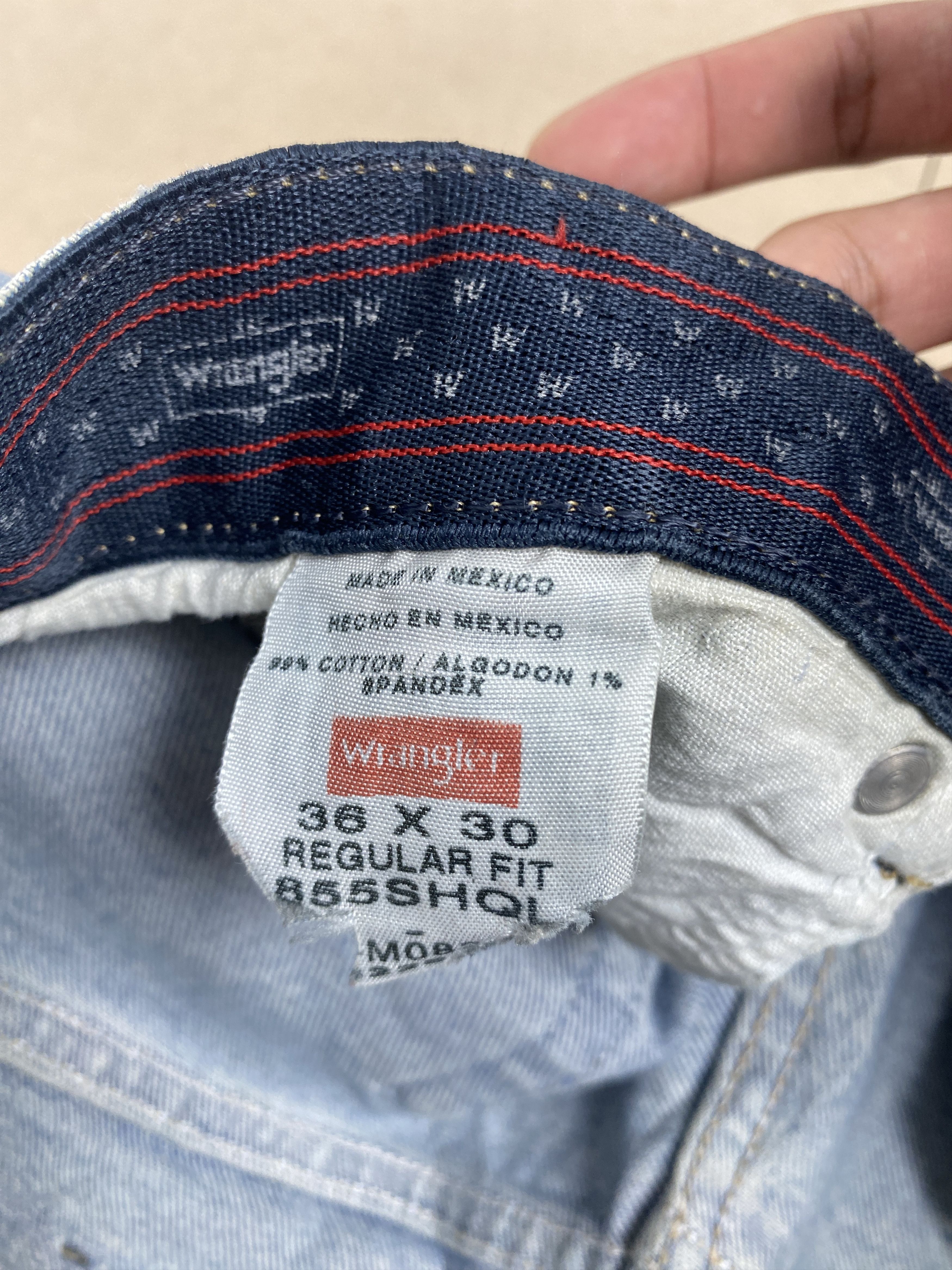 Vintage Vintage Wrangler Straight Cut Distressed Faded Light Wash Size US 38 / EU 54 - 10 Thumbnail
