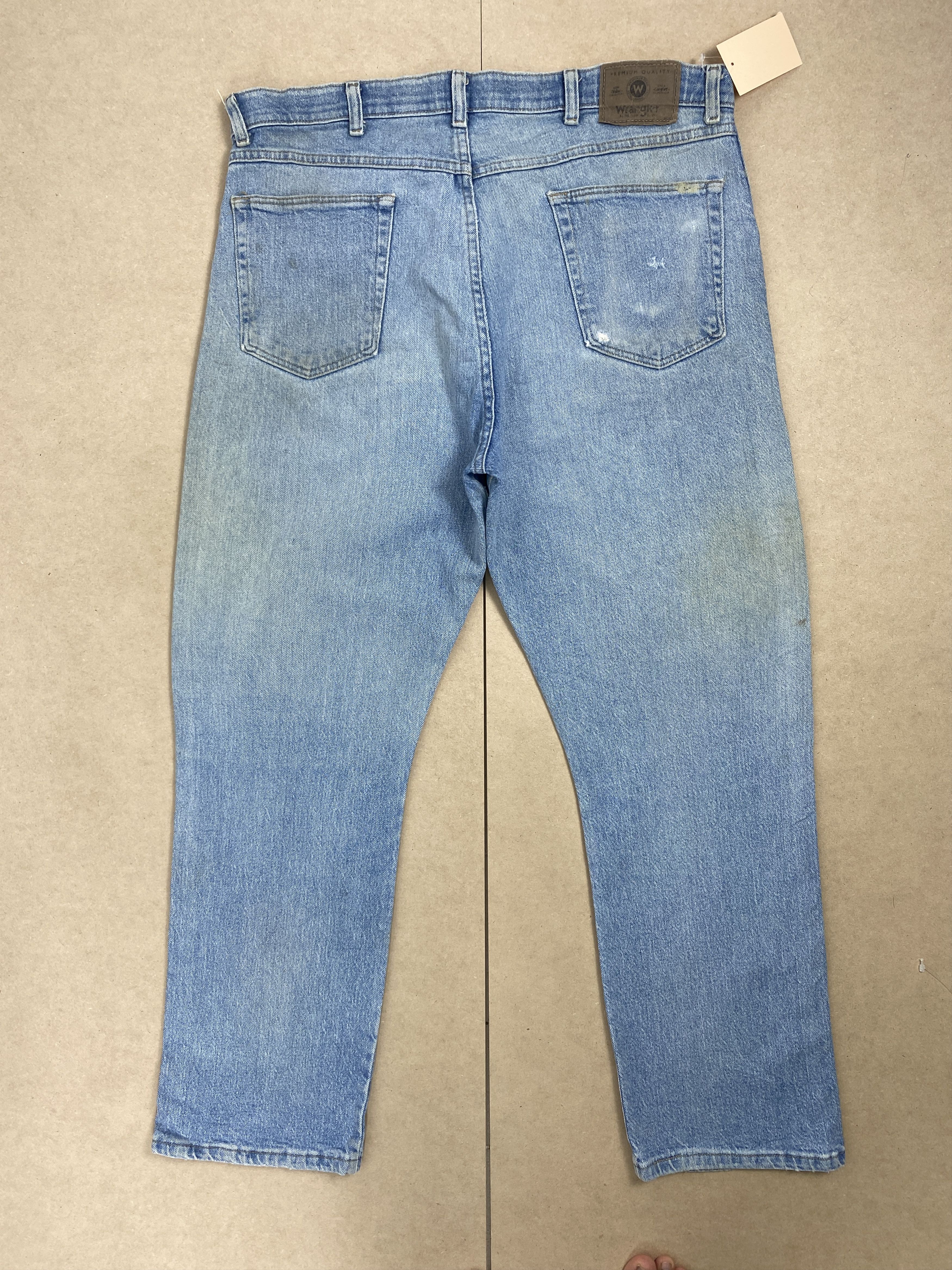 Vintage Vintage Wrangler Straight Cut Distressed Faded Light Wash Size US 38 / EU 54 - 6 Thumbnail