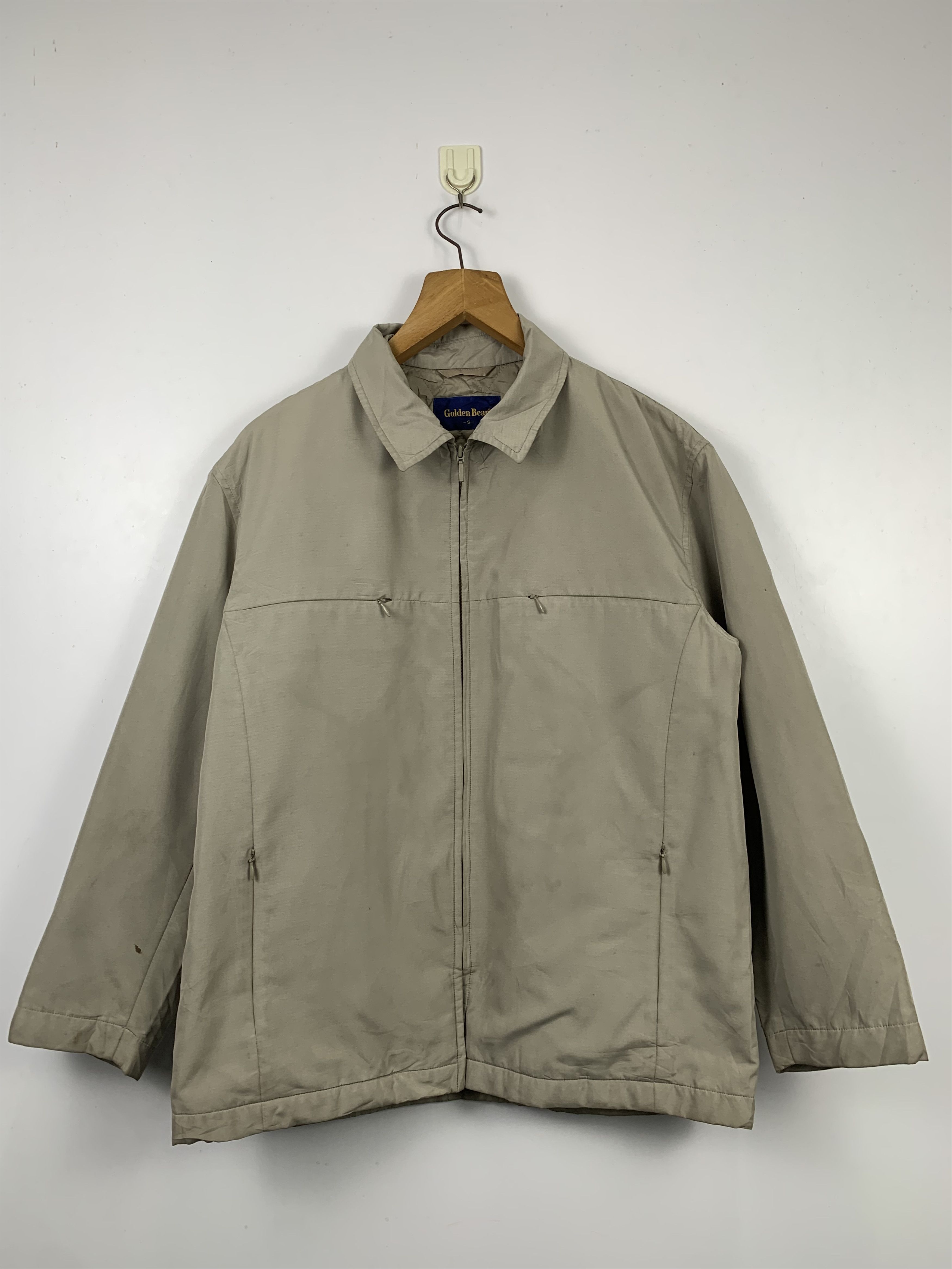 image of Golden Bear Multi Zip Pocket Quilted Lining Jacket in Brown, Men's (Size Small)