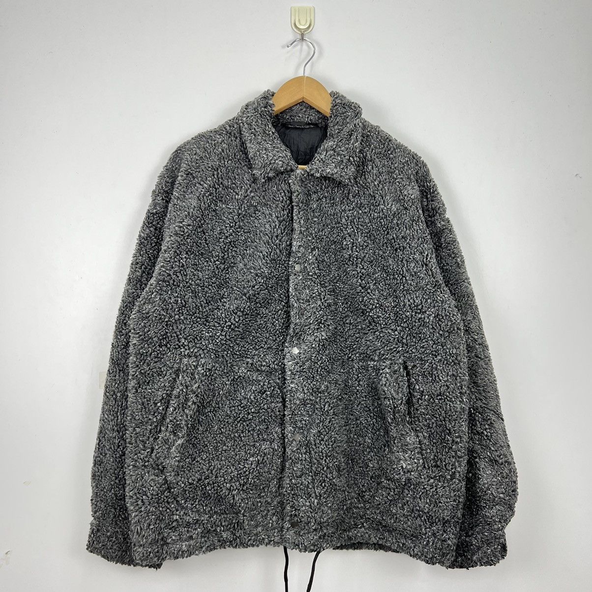 Japanese Brand Vintage Fleece Button Jacket J0016 Size US L / EU 52-54 / 3 - 1 Thumbnail