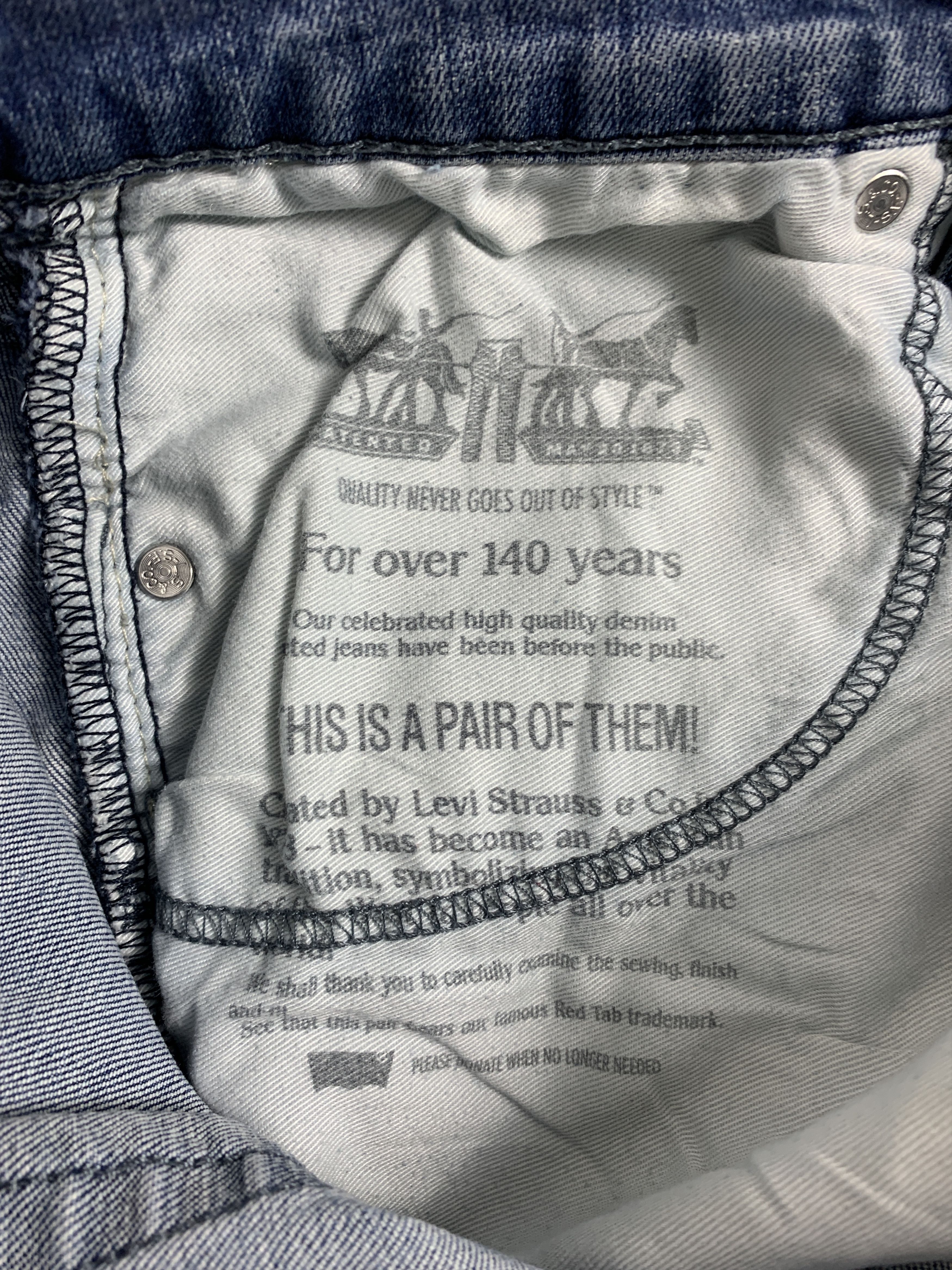 Levi's Vintage LEVI'S 514 Straightcut Mid Wash Jeans Size US 29 - 10 Thumbnail