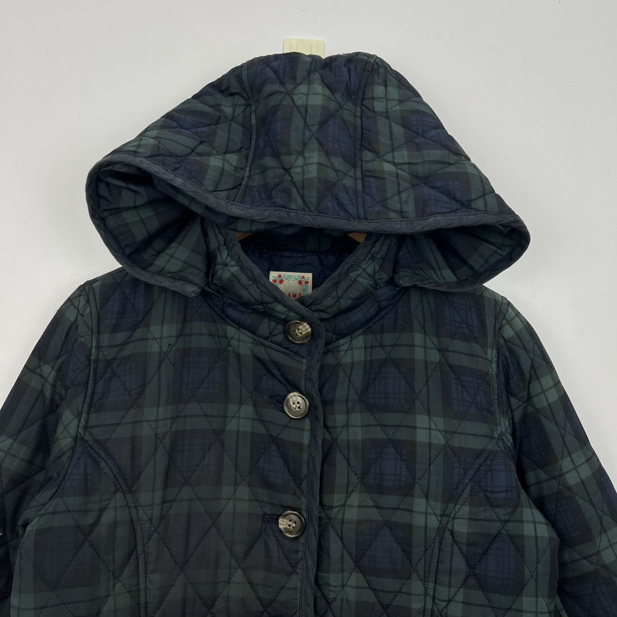 Beams Plus Vintage Beams Heart Checkered Quilted Hoodie Jacket J0035 Size US M / EU 48-50 / 2 - 2 Thumbnail